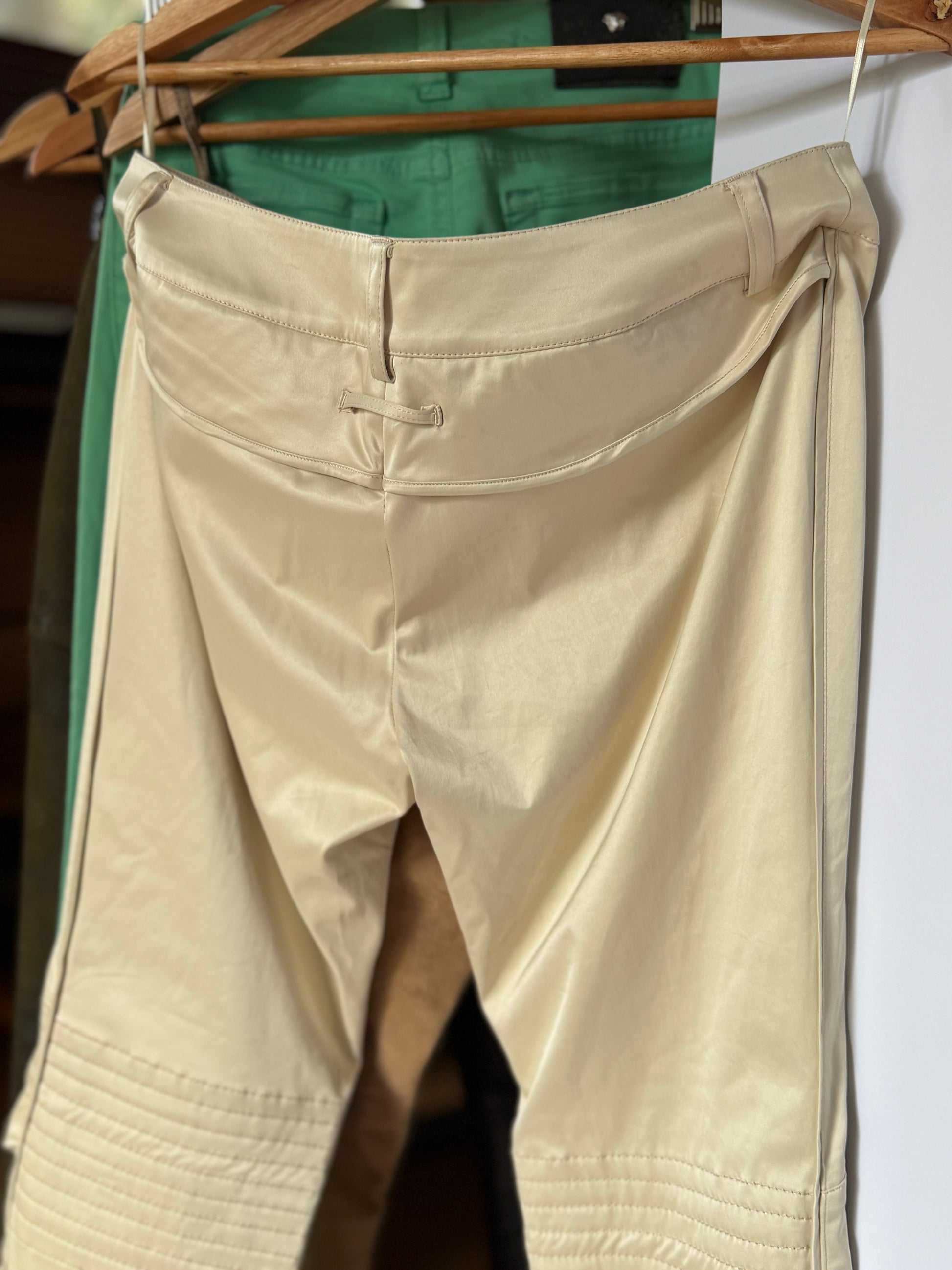 JPG Cream Moto Low Rise Pants (XS)
