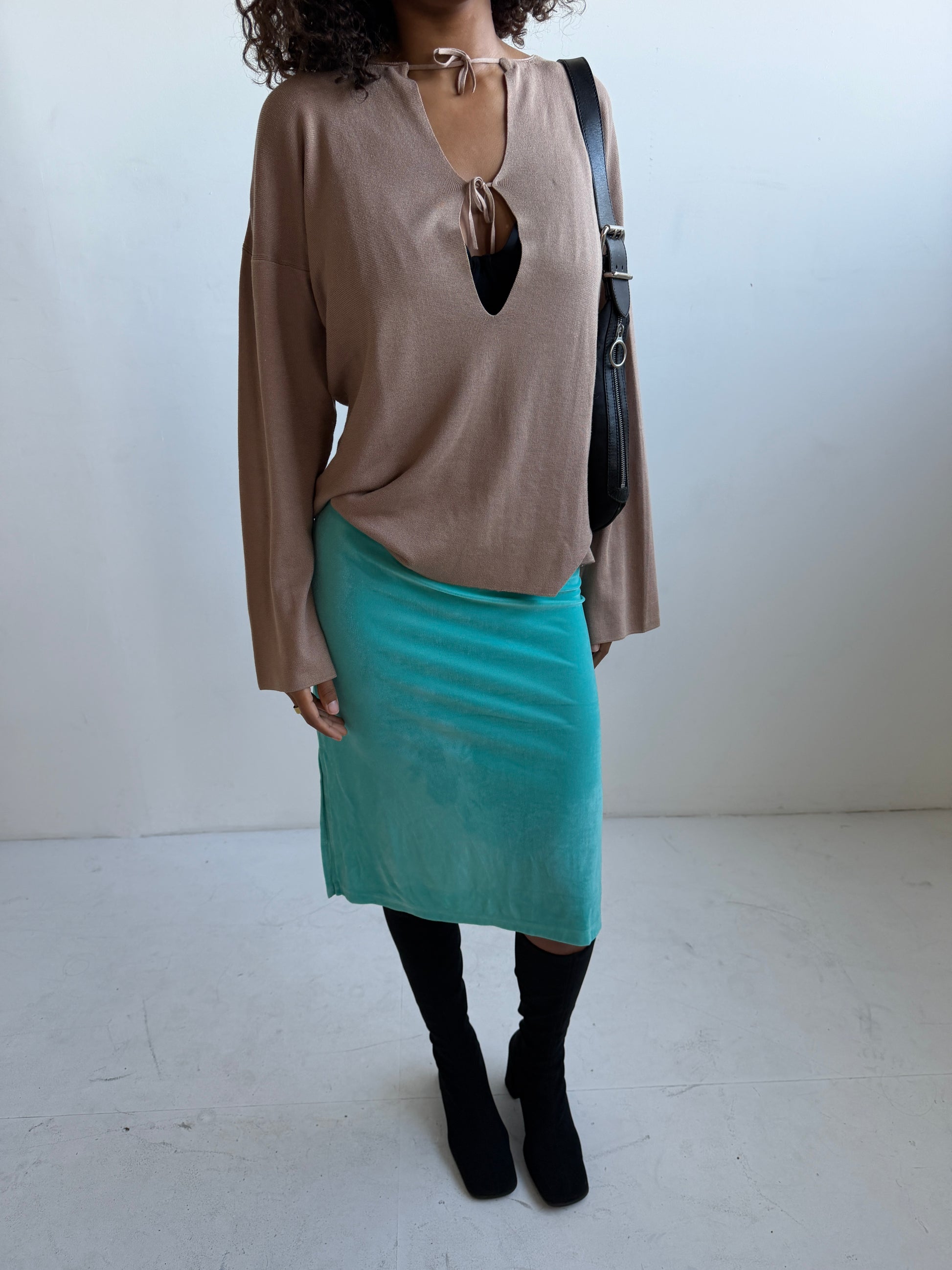YSL Vintage Brown Cotton Top (M)