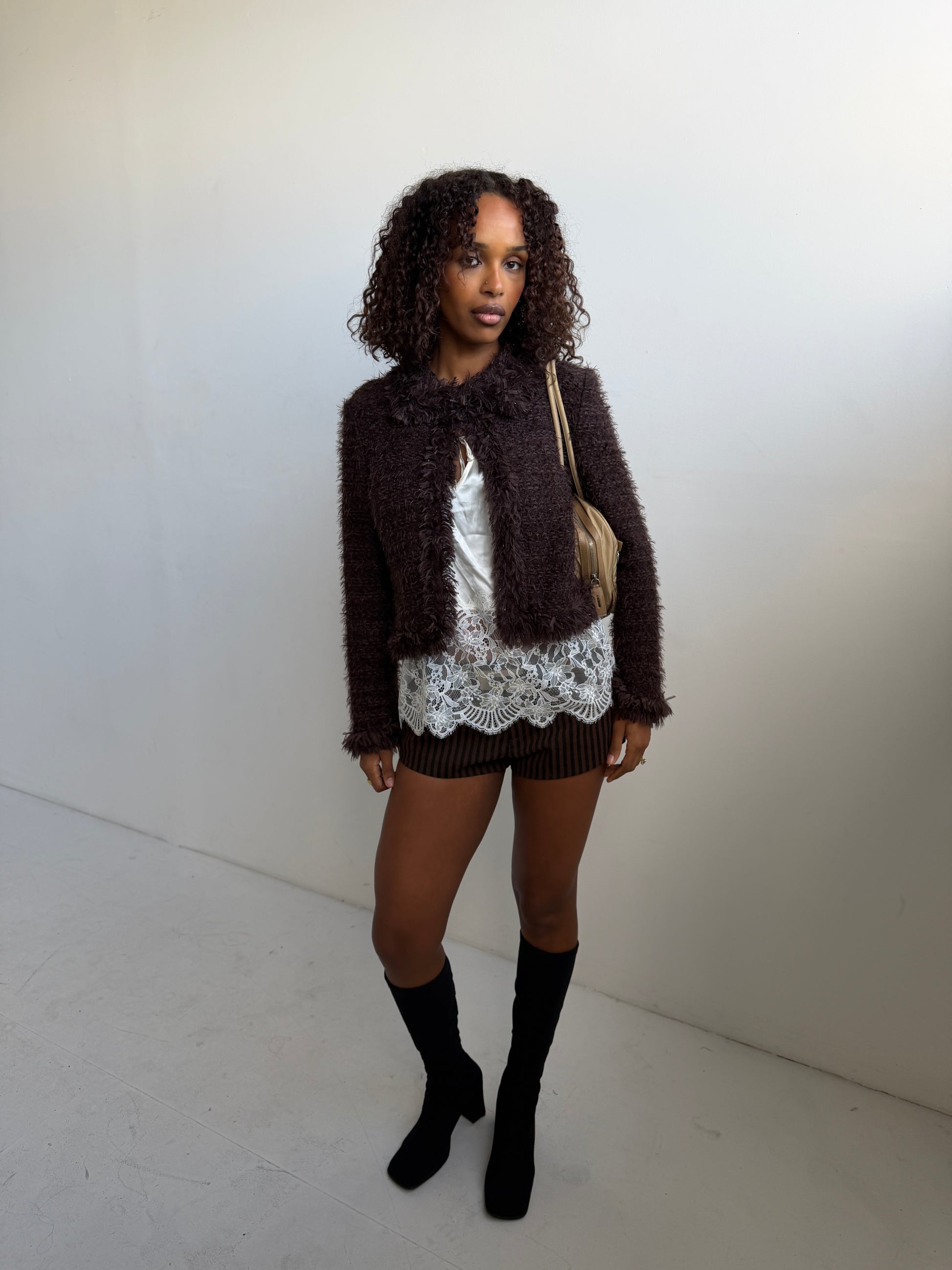 Balmain Vintage Brown Cardigan (XS/S)