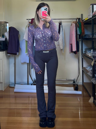 Sublime Bamboo Flares — Charcoal Rib
