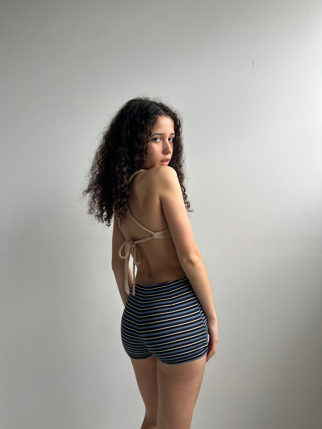 Tiny Shorts  — Blue Stripe