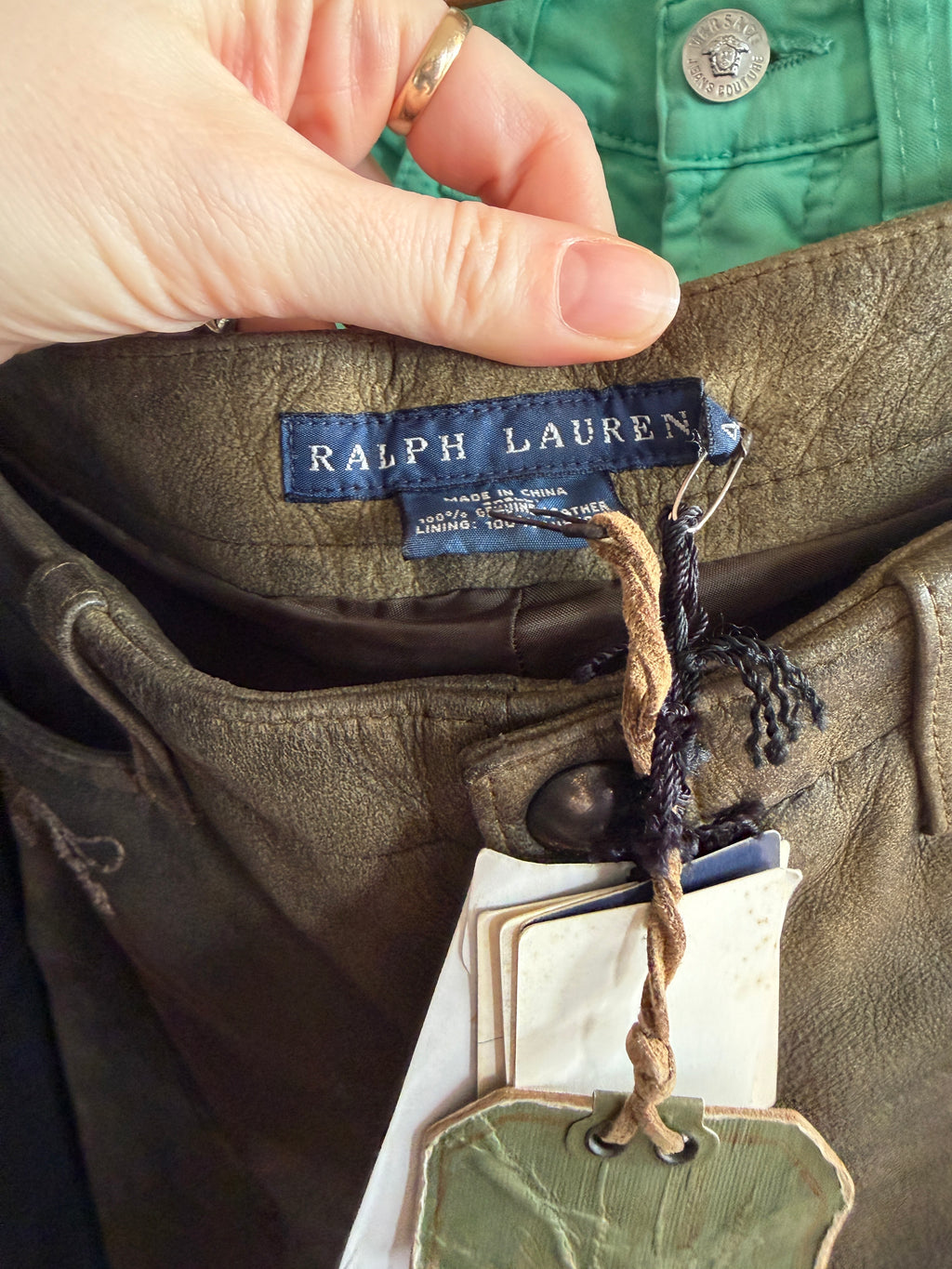 Ralph Lauren 2004 Western Leather Pants (S)