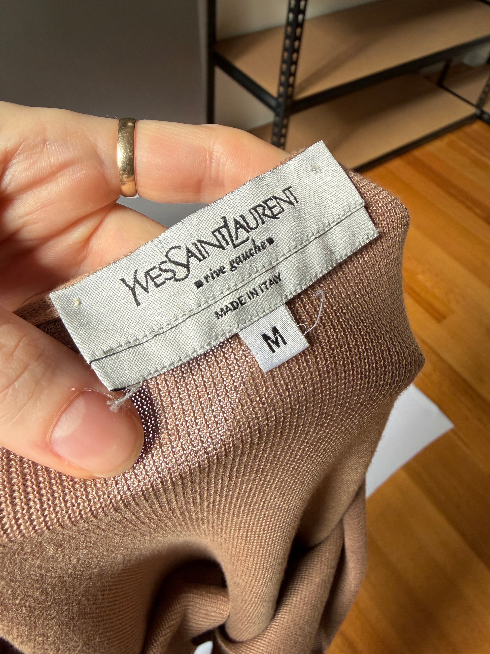 YSL Vintage Brown Cotton Top (M)