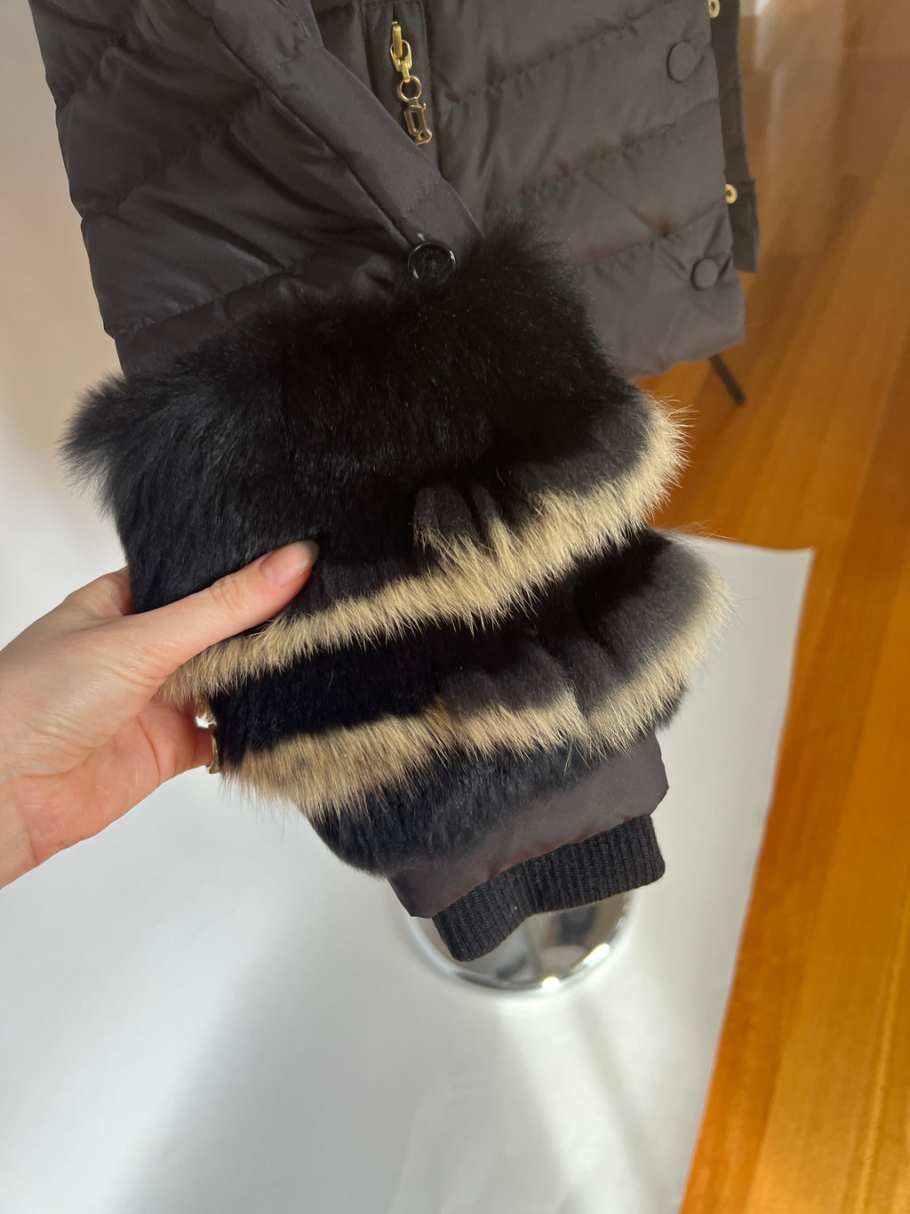 Galliano Puffer w Fox Fur Trim (S)