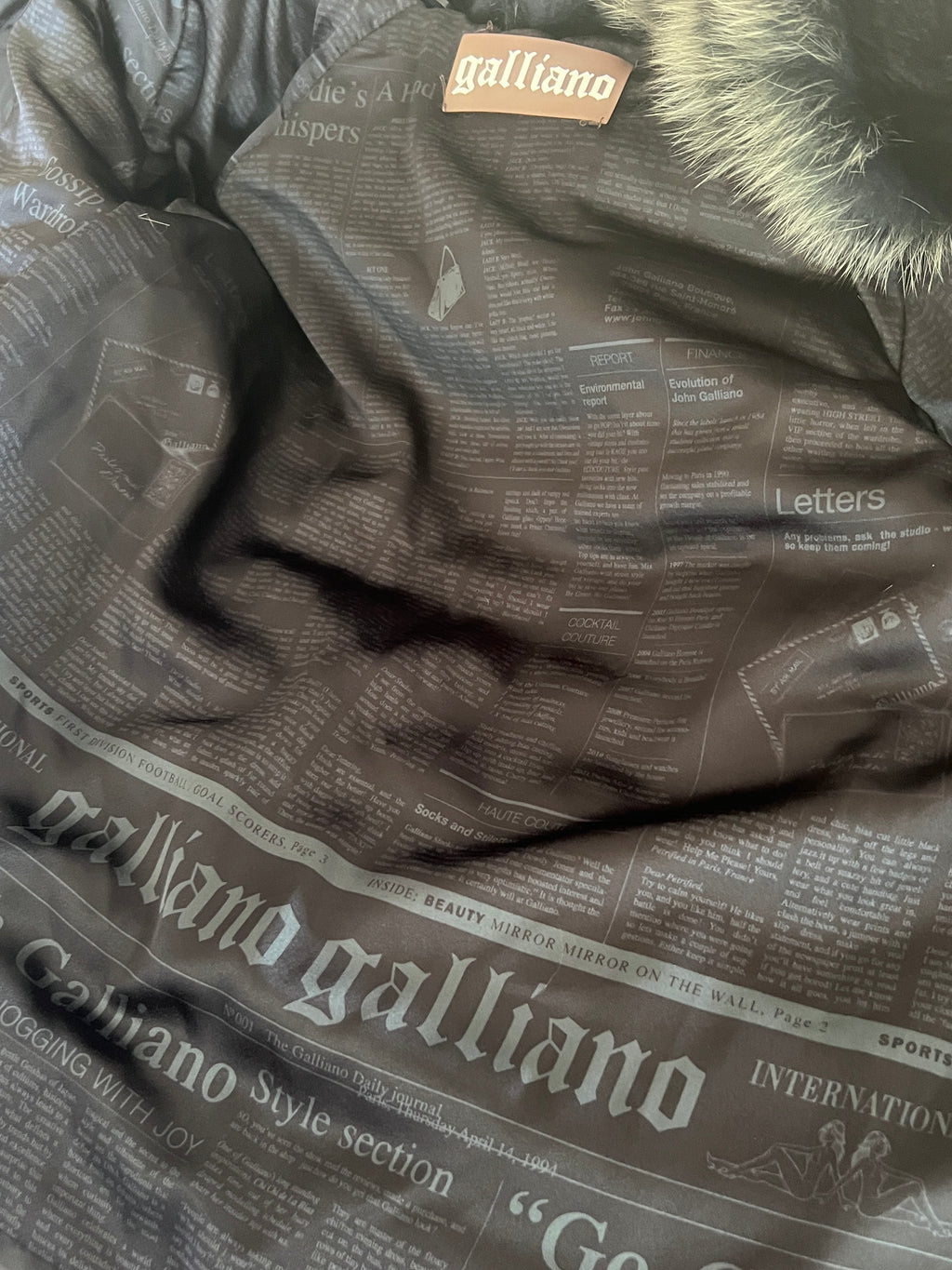 Galliano Puffer w Fox Fur Trim (S)