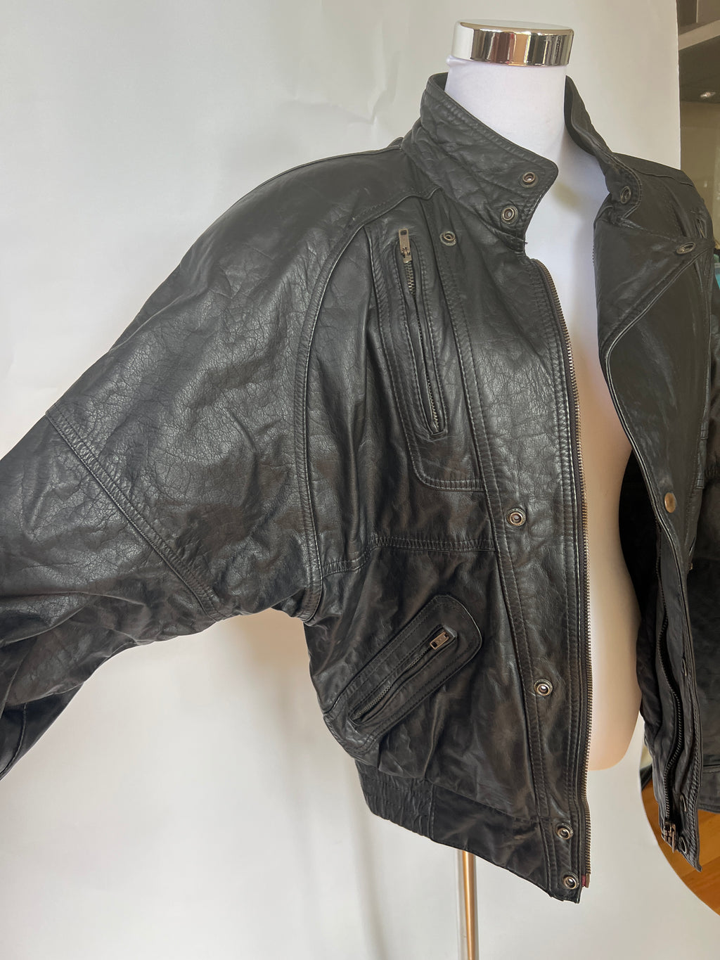 Vintage 80s Leather Jacket (L)