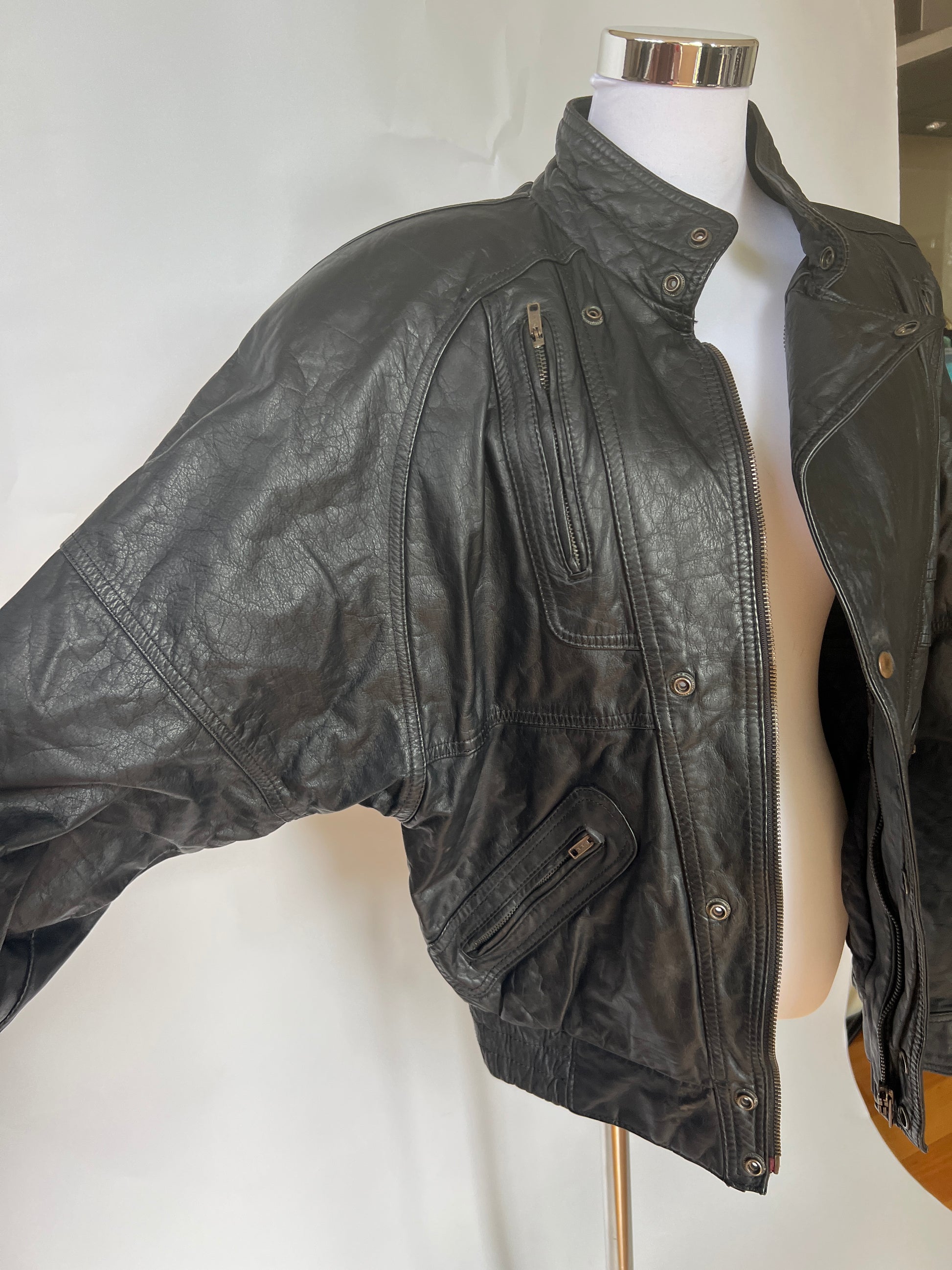 Vintage 80s Leather Jacket (L)