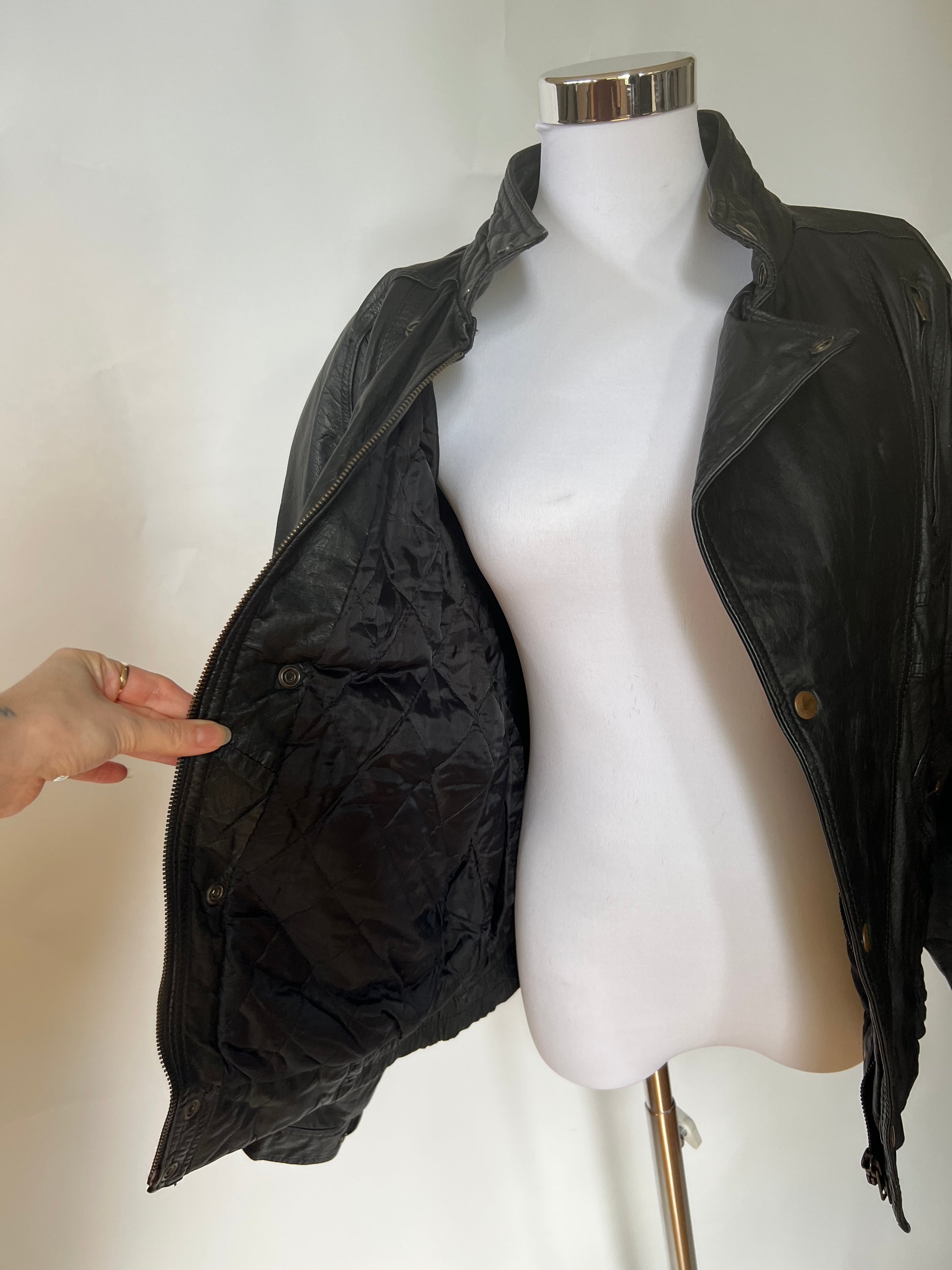 Vintage 80s Leather Jacket (L)