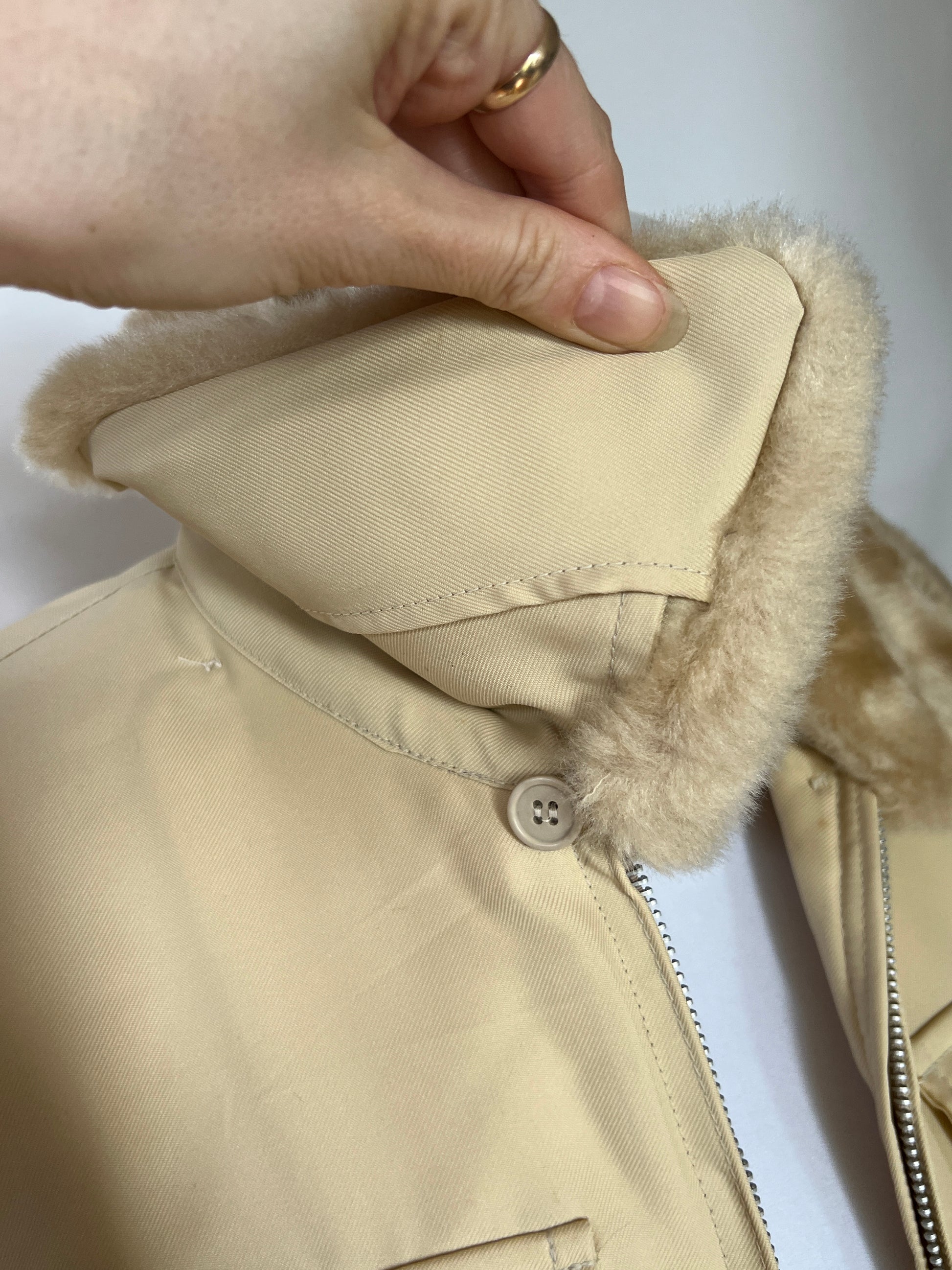 Deadstock Vintage Fleece-Lined Bomber Jacket (L)