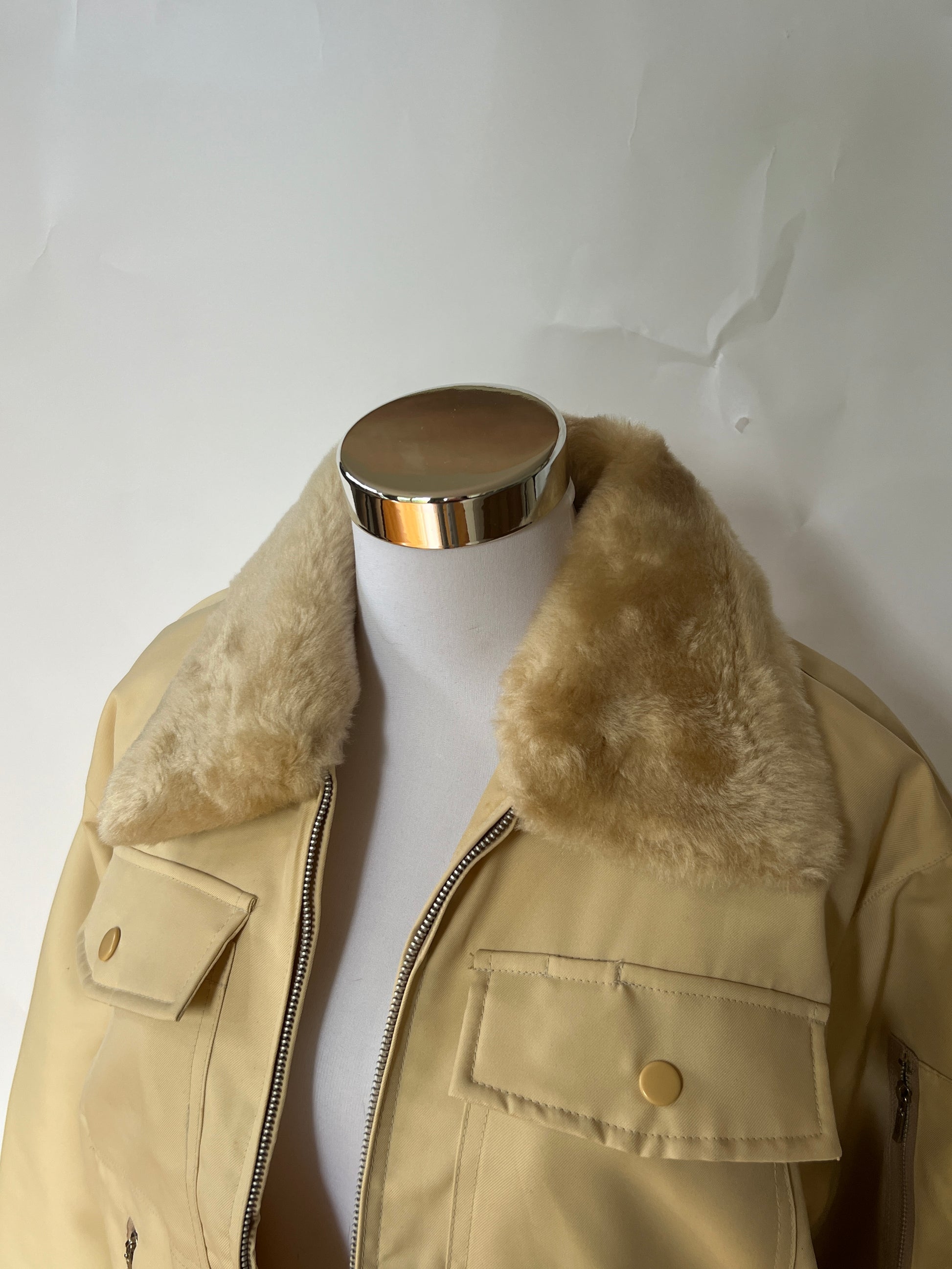 Deadstock Vintage Fleece-Lined Bomber Jacket (L)