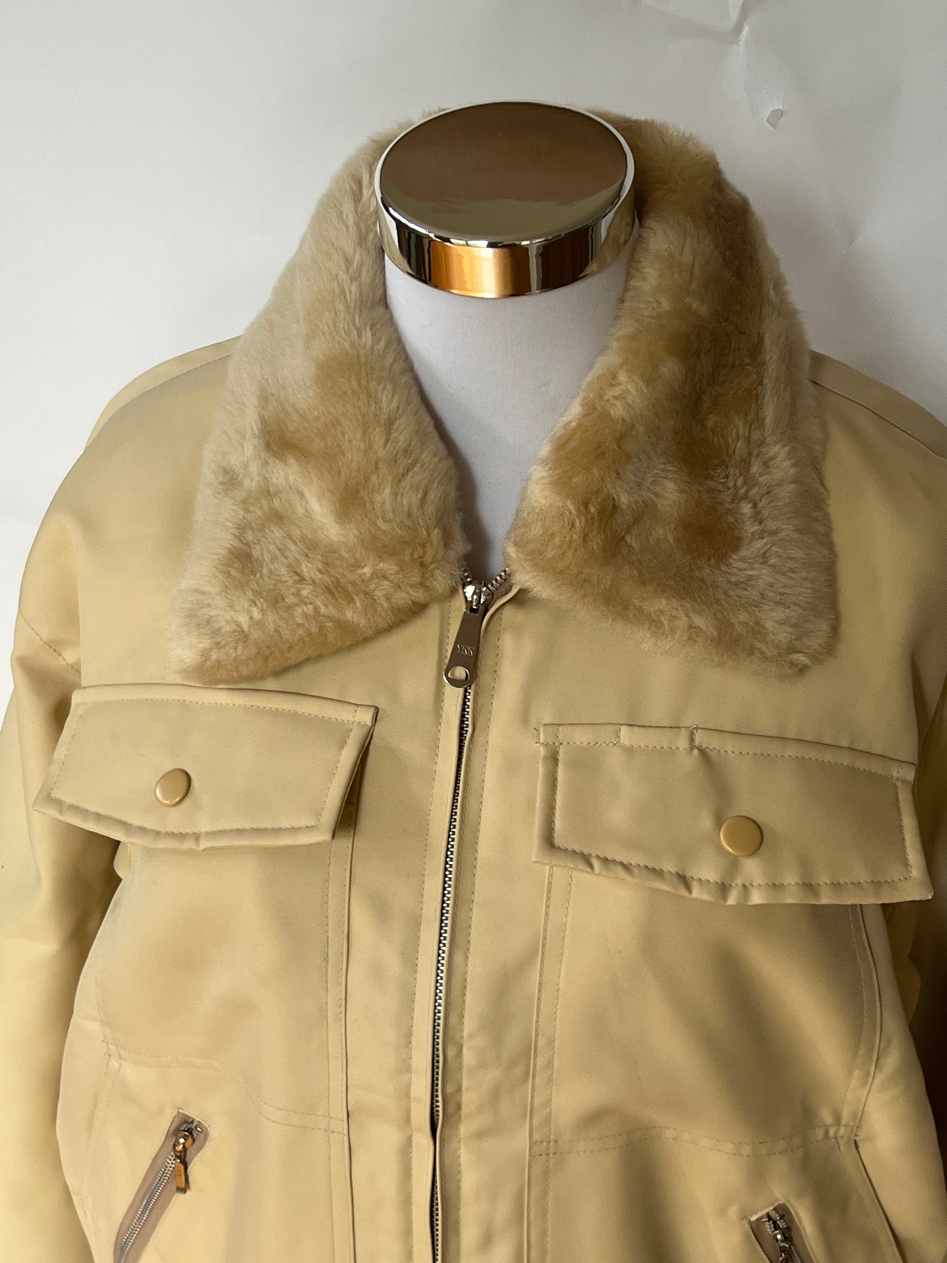 Deadstock Vintage Fleece-Lined Bomber Jacket (L)