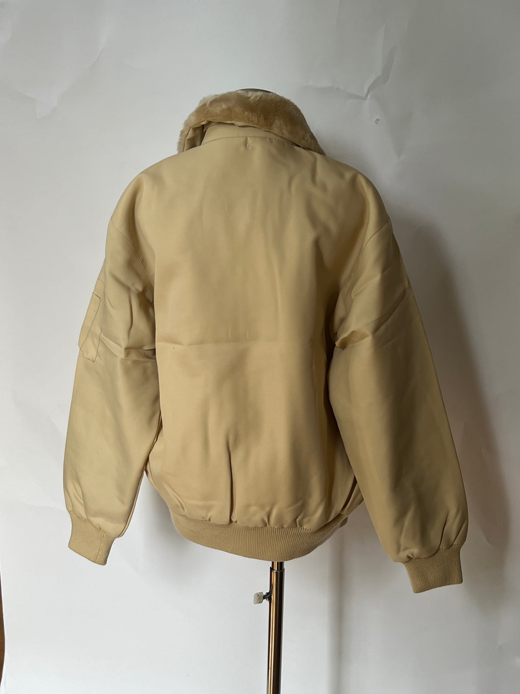 Deadstock Vintage Fleece-Lined Bomber Jacket (L)