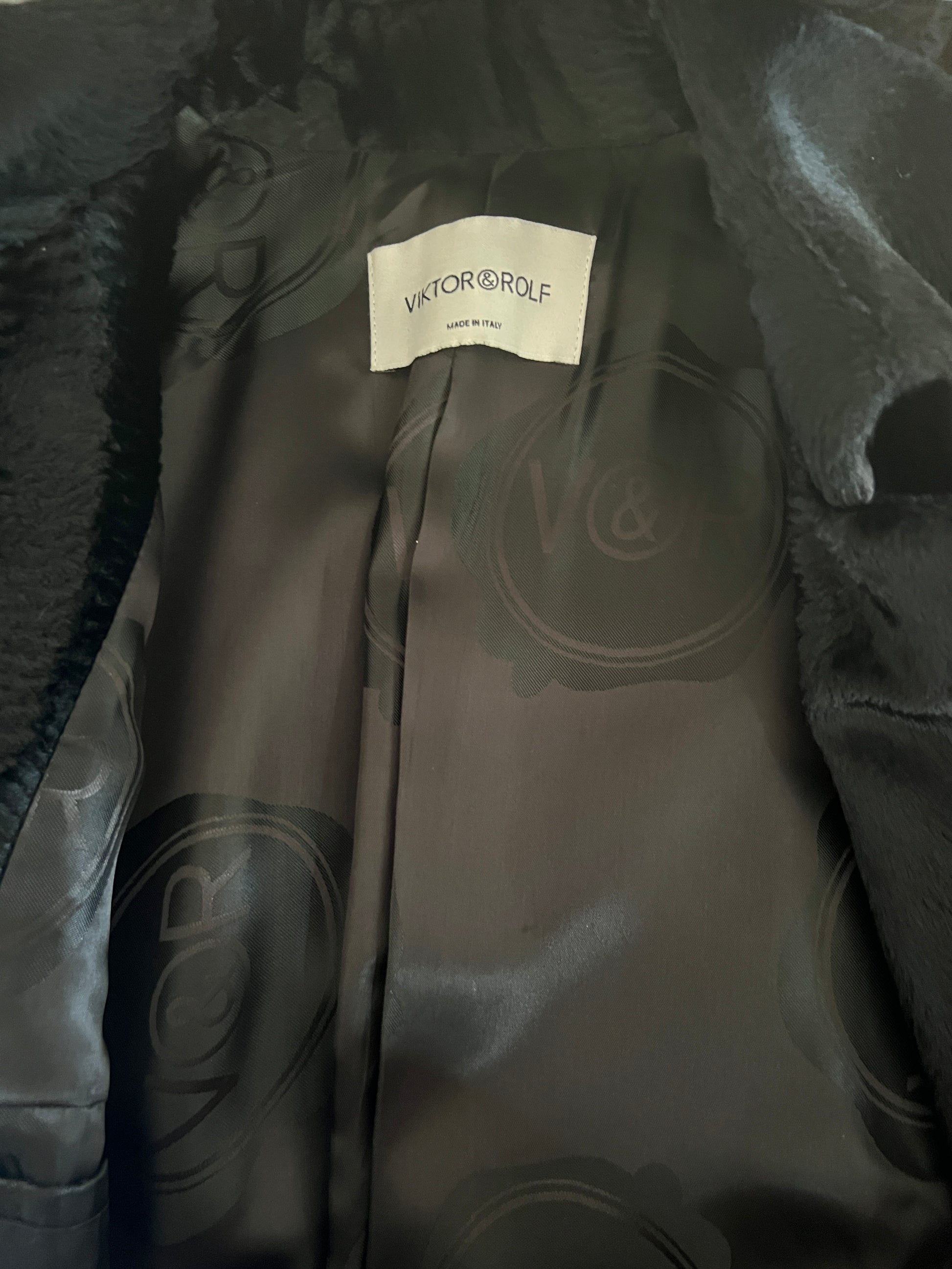 Viktor & Rolf Textured Velvet Long Coat (M)
