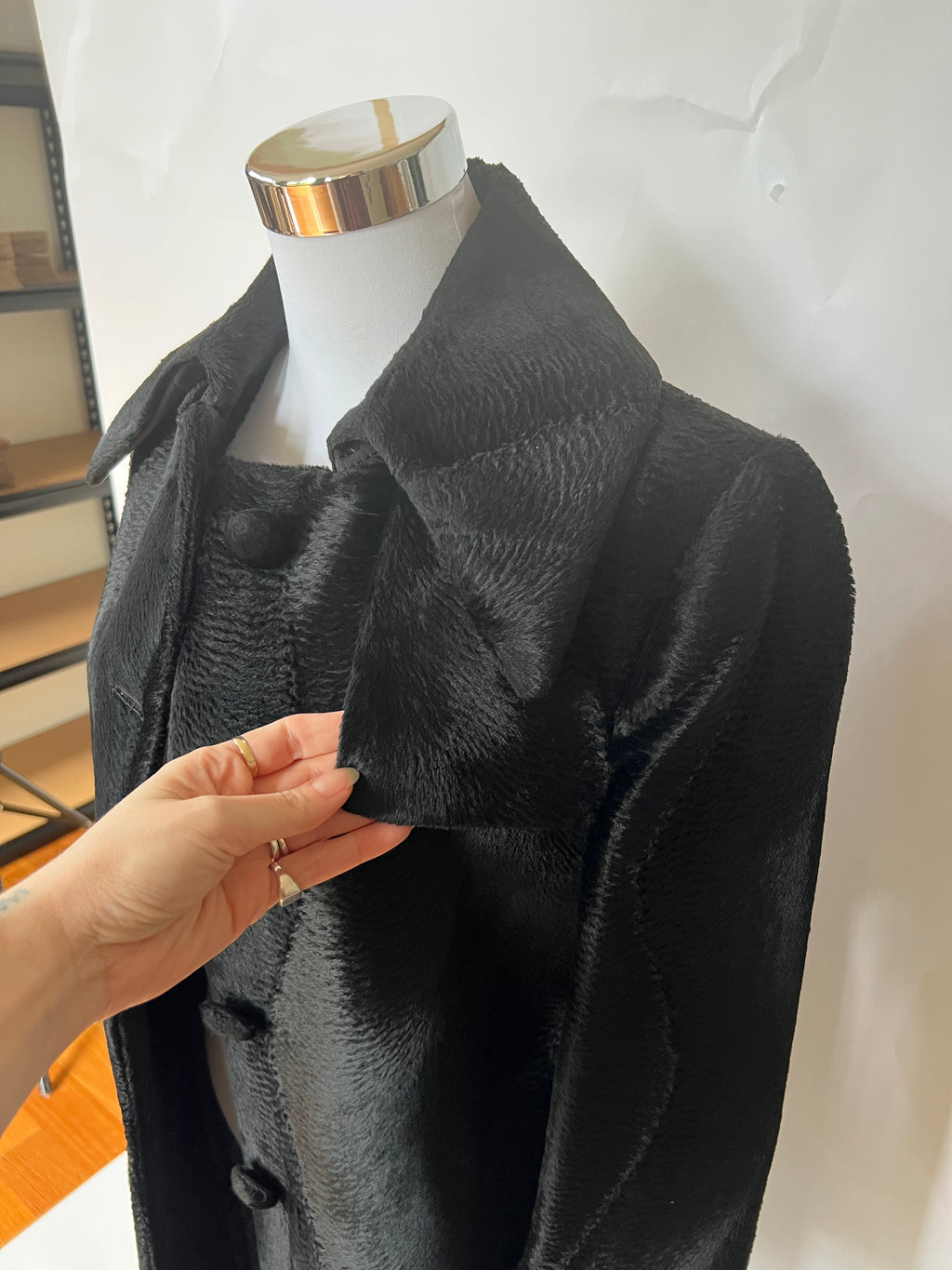 Viktor & Rolf Textured Velvet Long Coat (M)