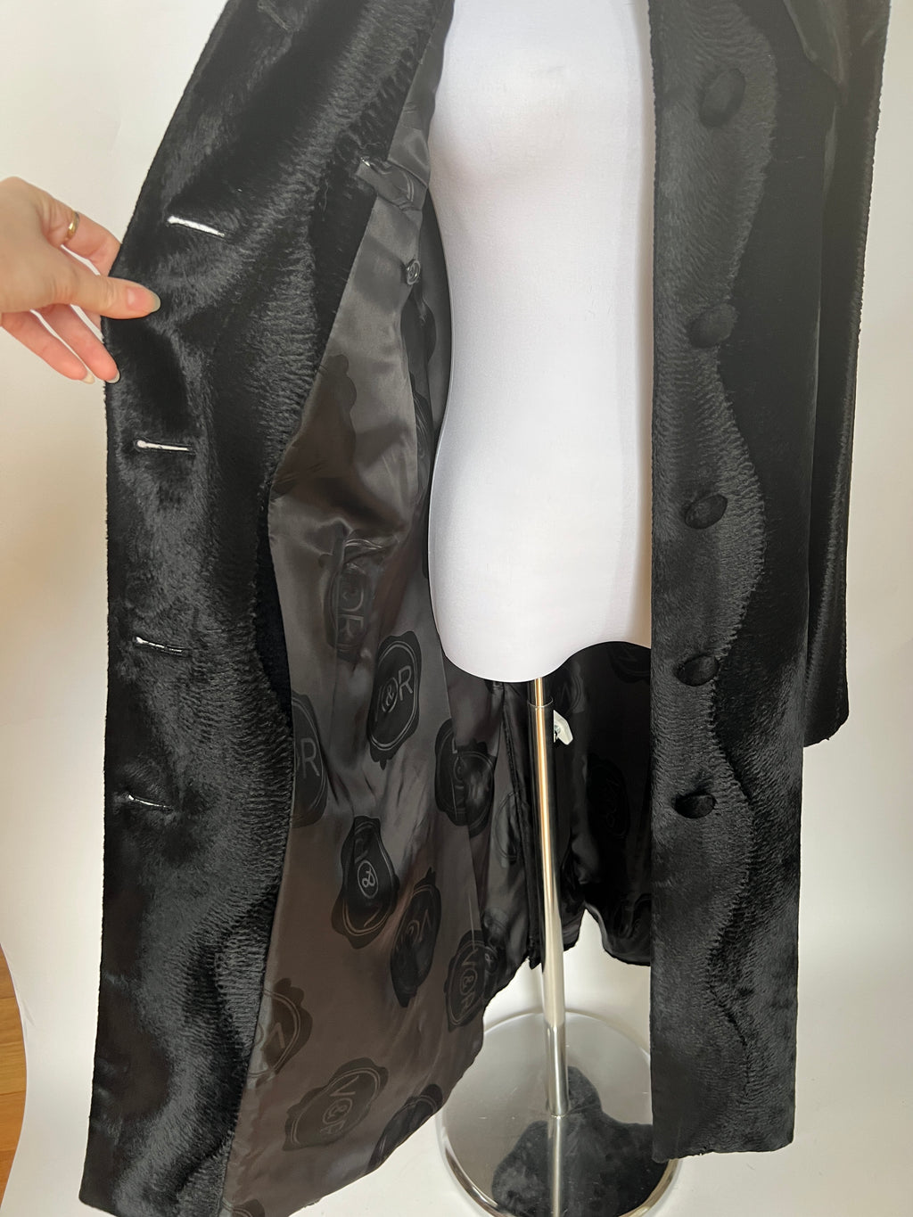 Viktor & Rolf Textured Velvet Long Coat (M)