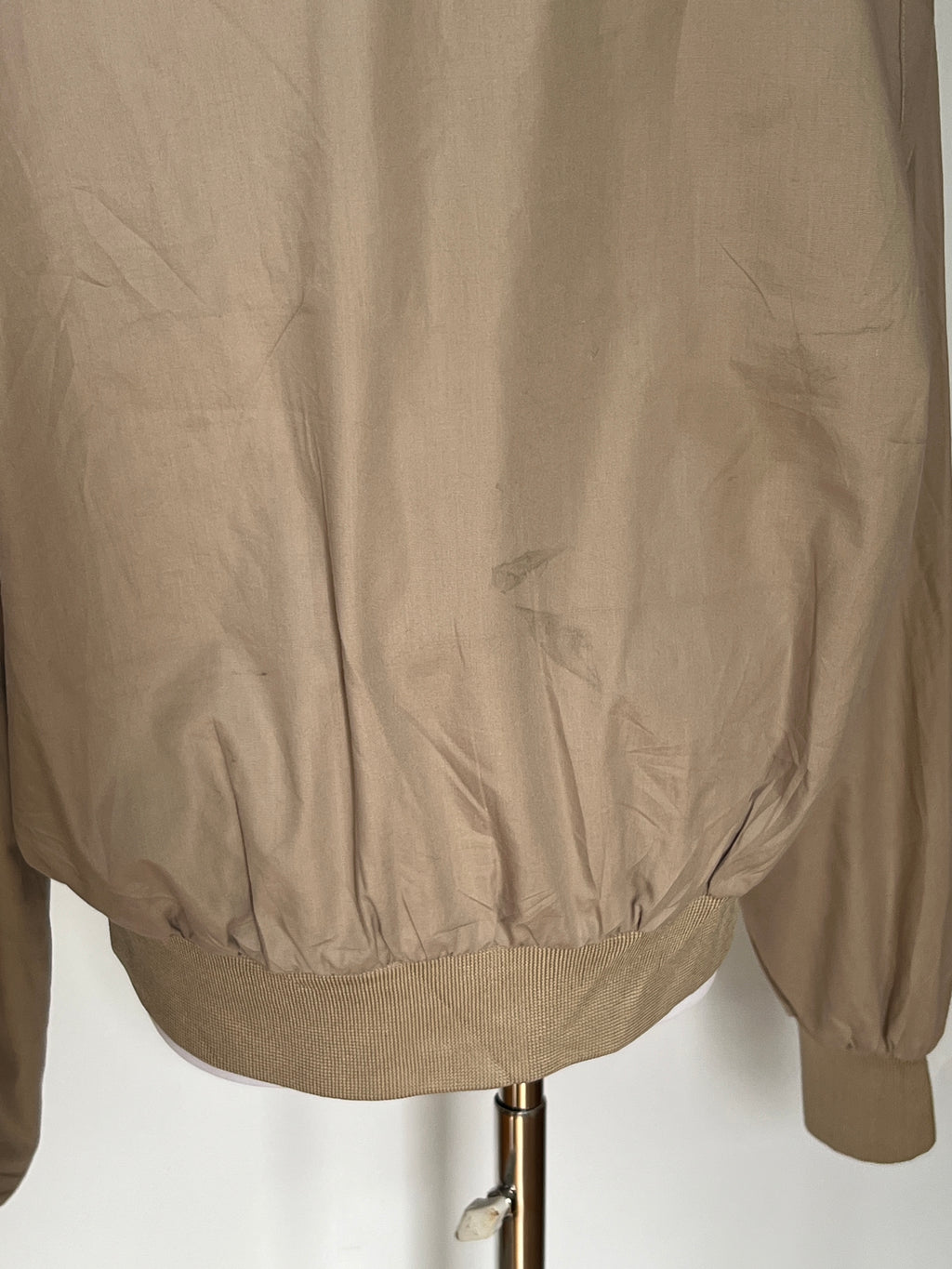 Vintage Beige Bomber Jacket (M)
