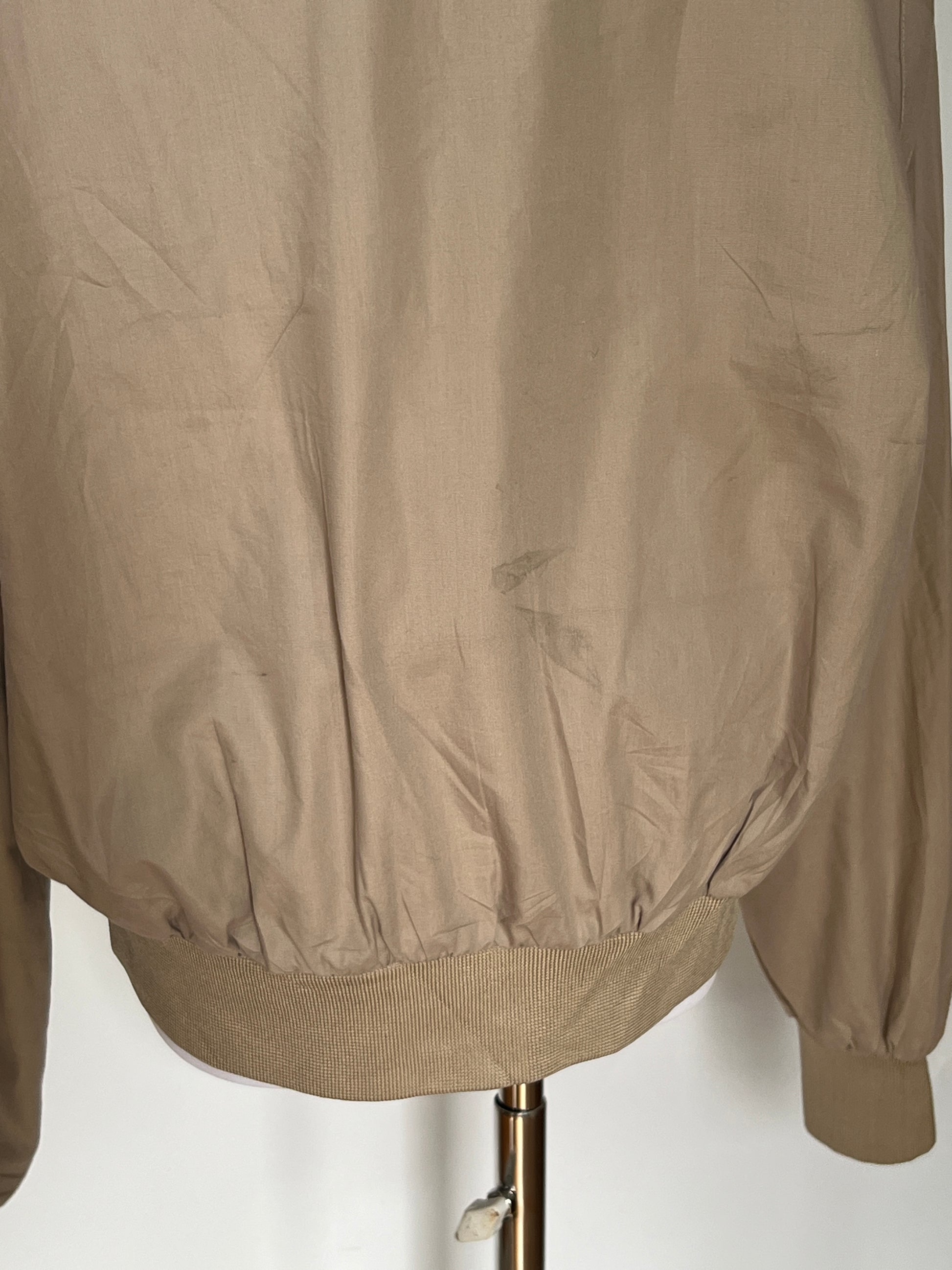 Vintage Beige Bomber Jacket (M)