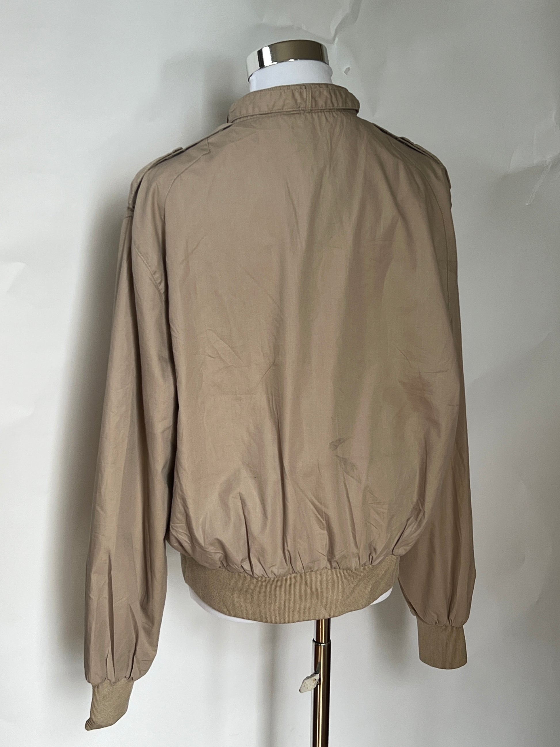 Vintage Beige Bomber Jacket (M)