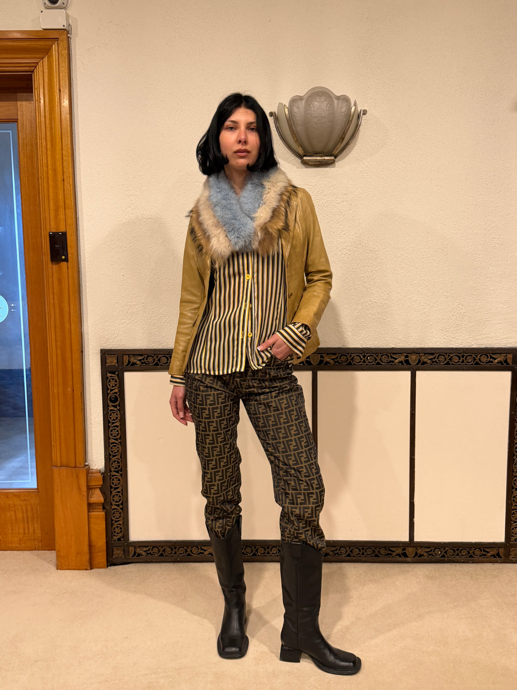 Zucca Monogram Straight Leg Pants (L)