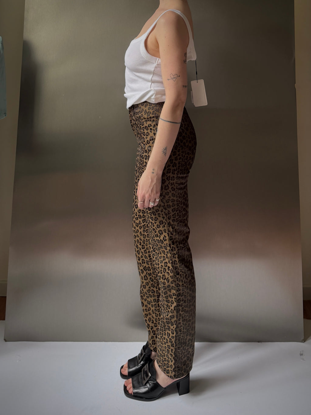 Fendi Leopard Print Jeans (XS)