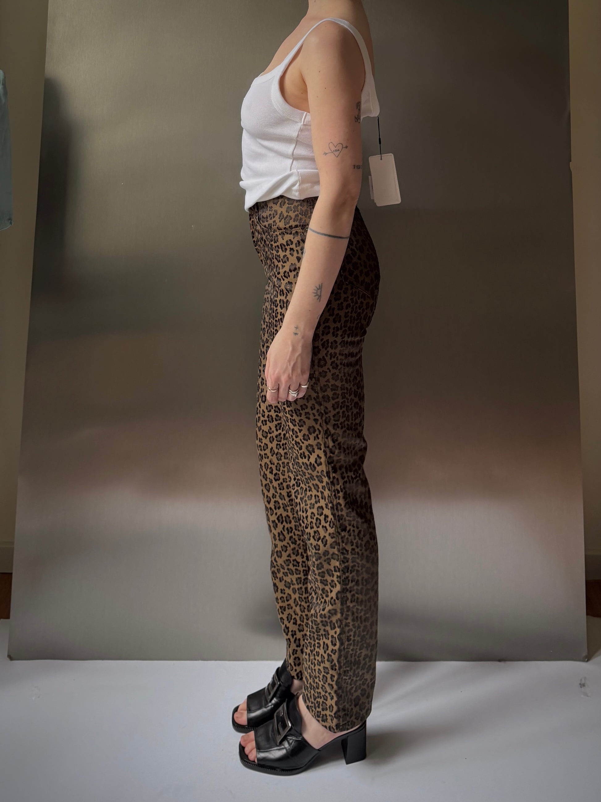 Fendi Leopard Print Jeans (XS)