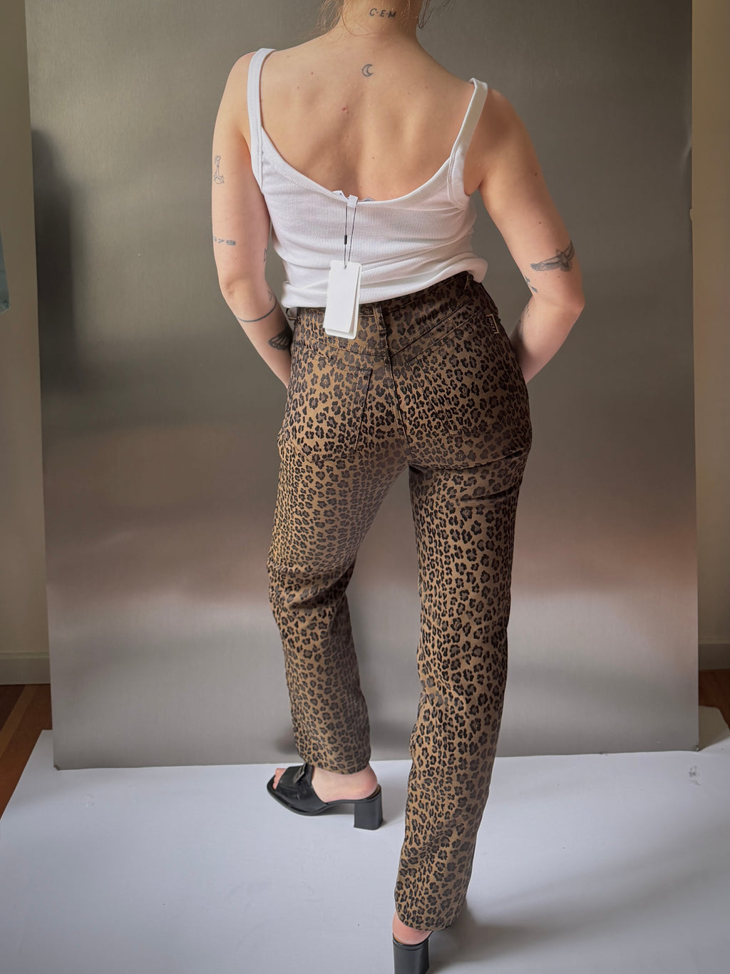 Fendi Leopard Print Jeans (XS)