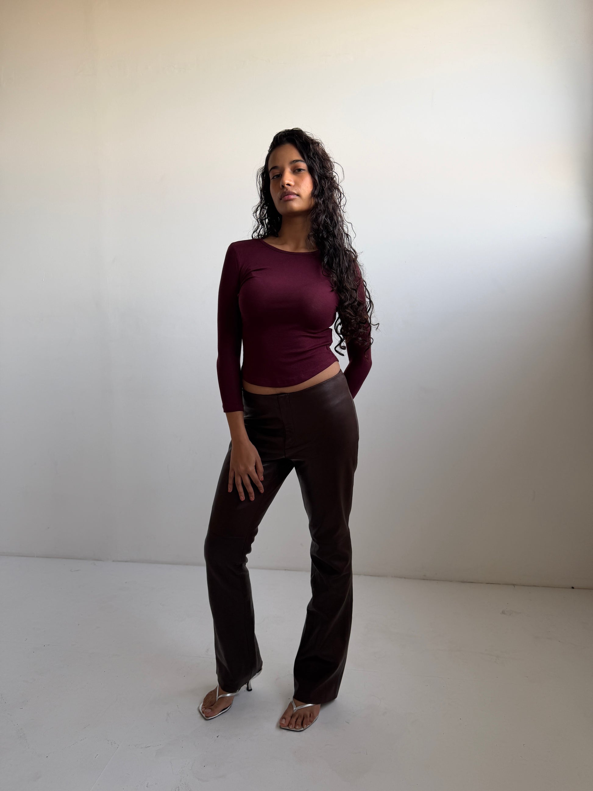 Off Duty Top — Oxblood
