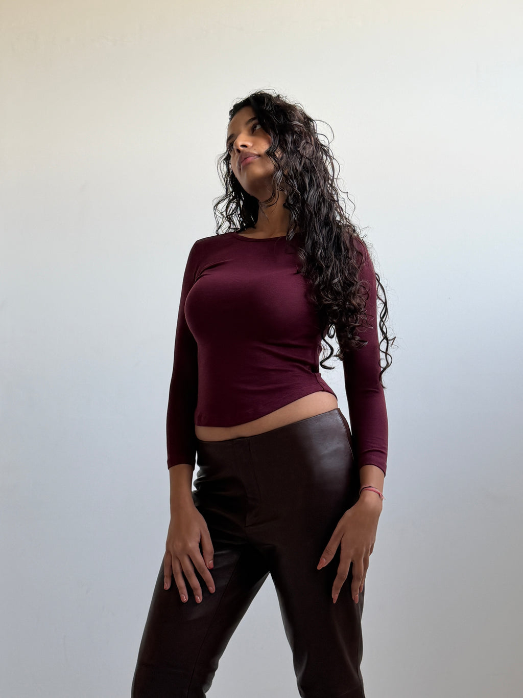 Off Duty Top — Oxblood