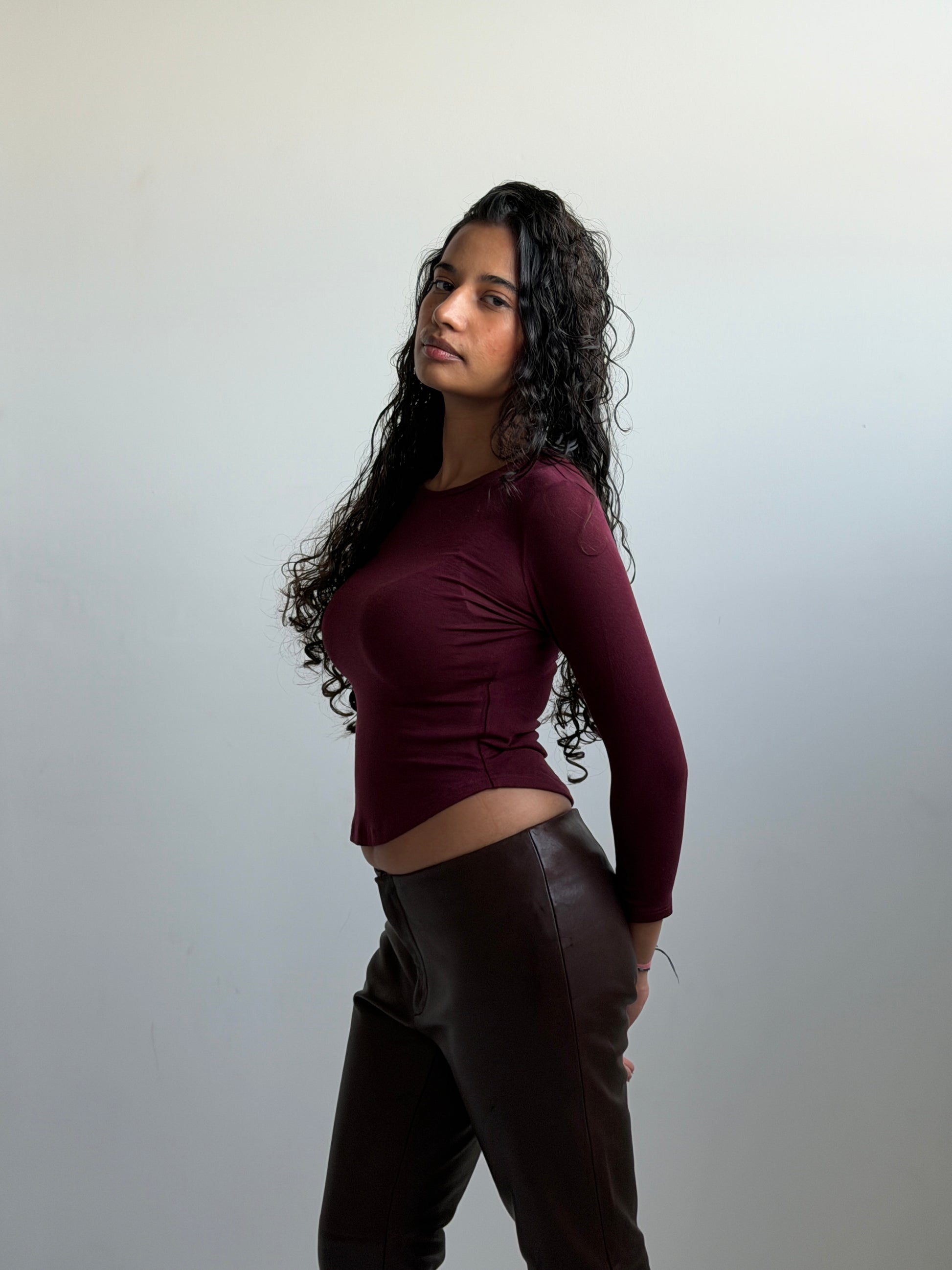 Off Duty Top — Oxblood