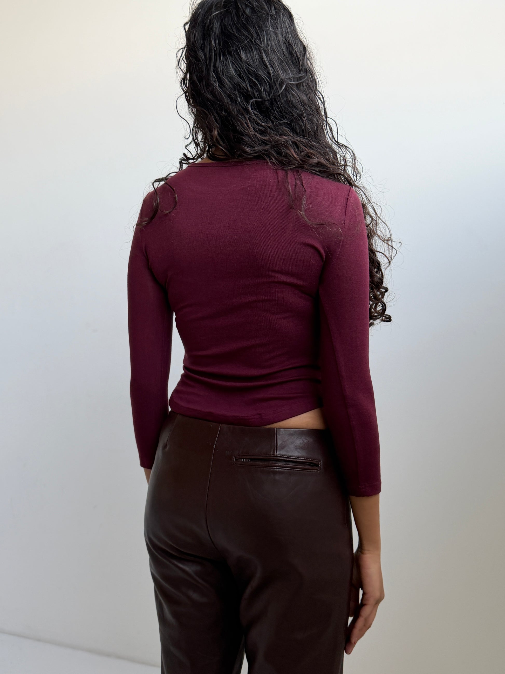 Off Duty Top — Oxblood