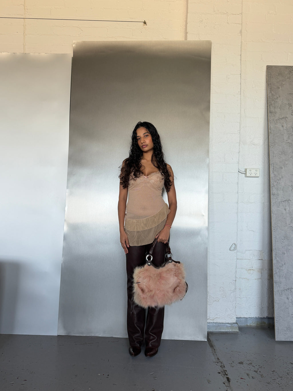 Deadstock Beige Ruffle Cami (S)