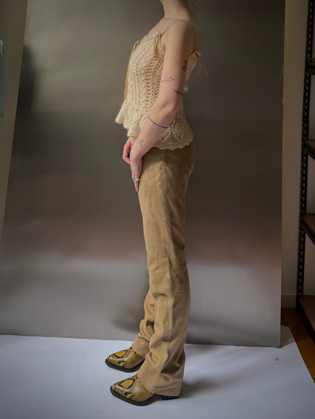 RL Sport Suede Bootcut Pants (M)