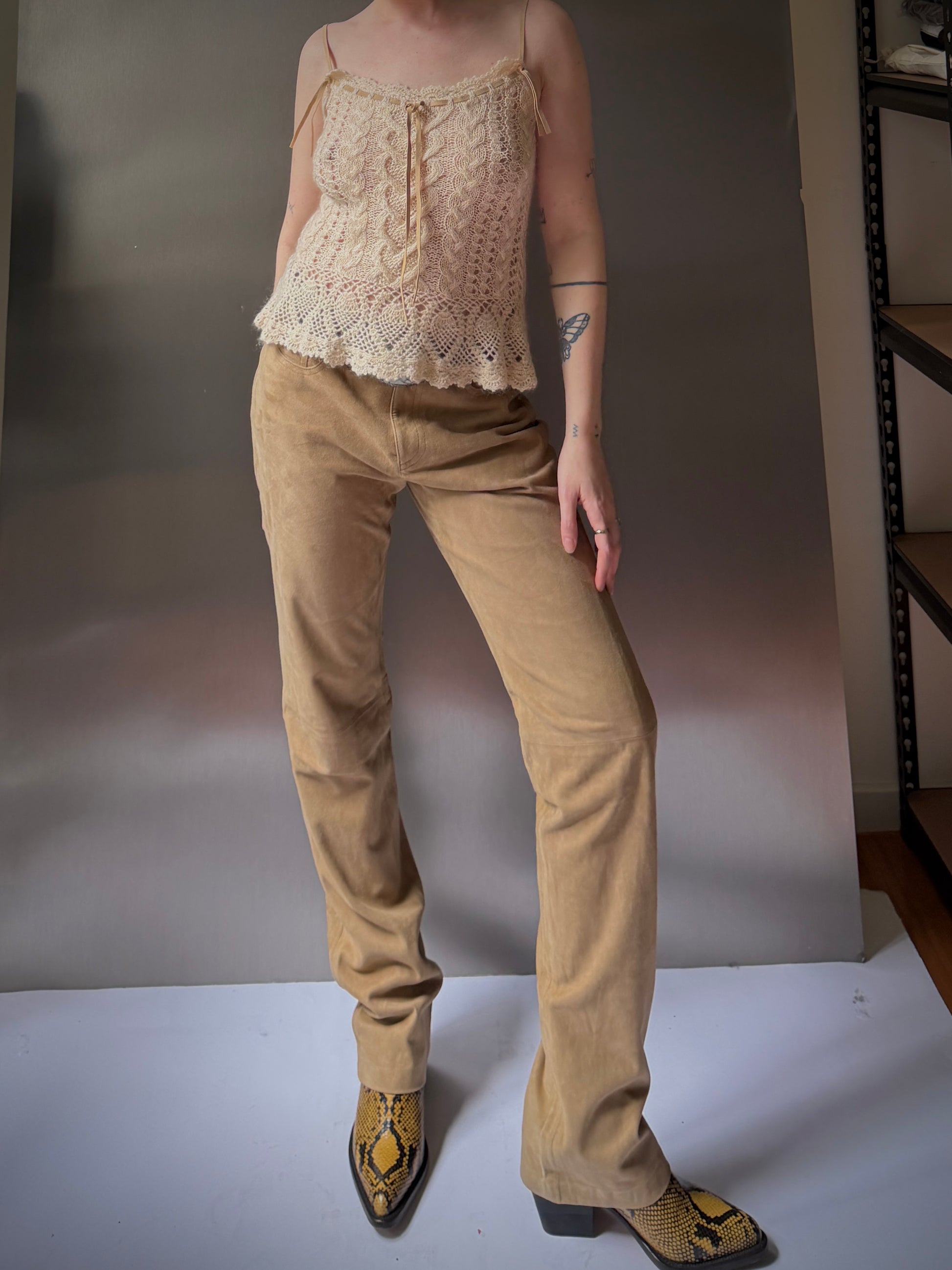 RL Sport Suede Bootcut Pants (M)