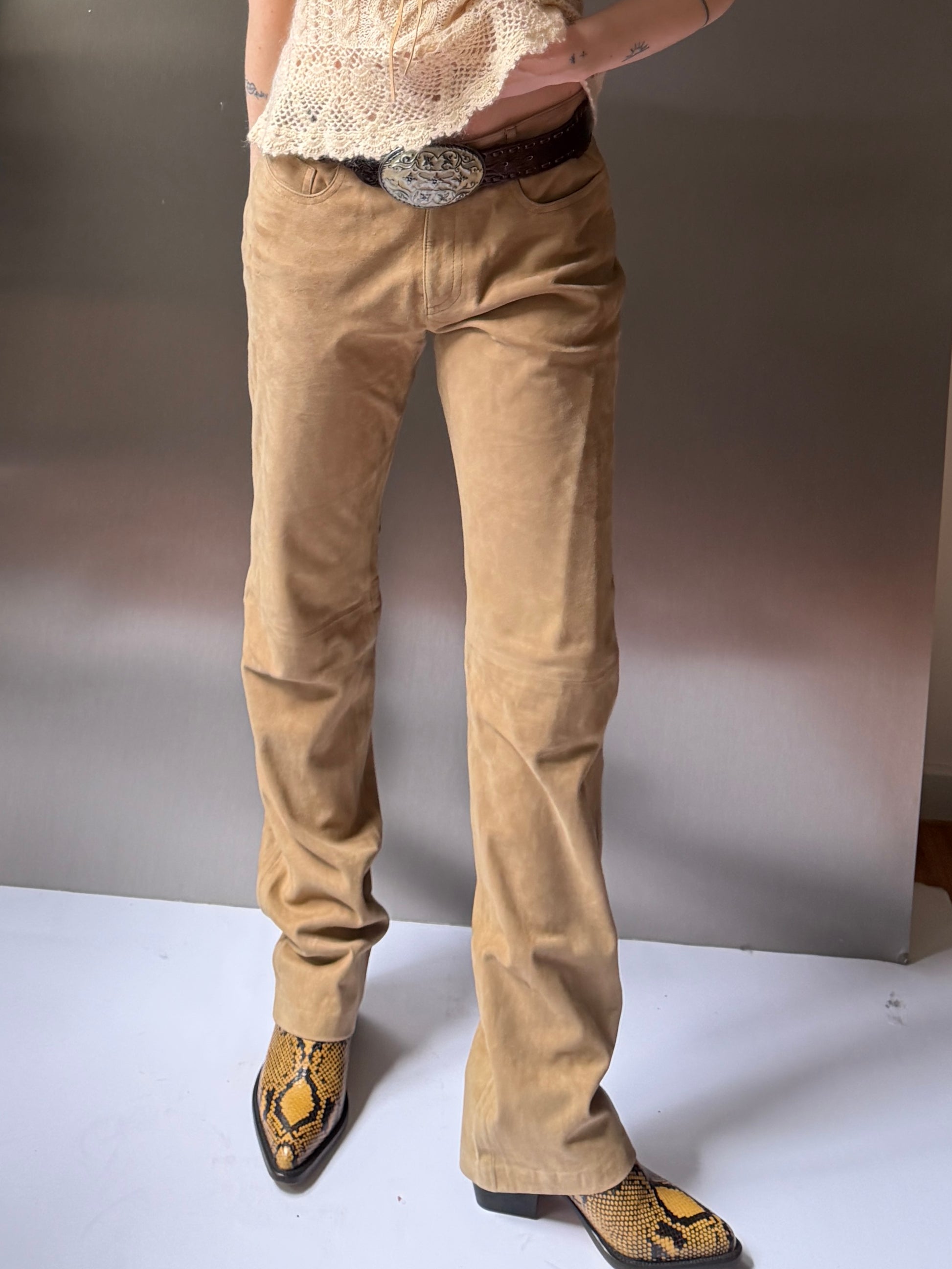 RL Sport Suede Bootcut Pants (M)