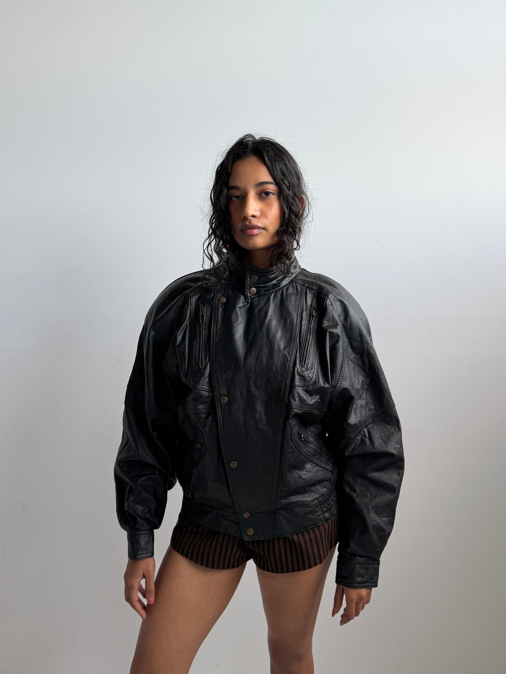 Vintage 80s Leather Jacket (L)