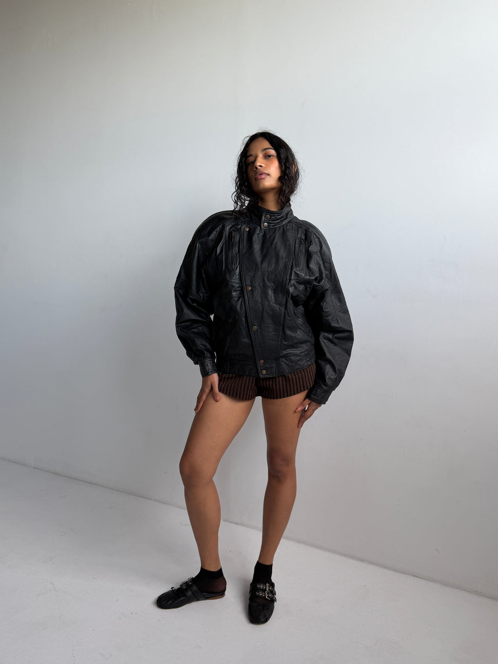 Vintage 80s Leather Jacket (L)