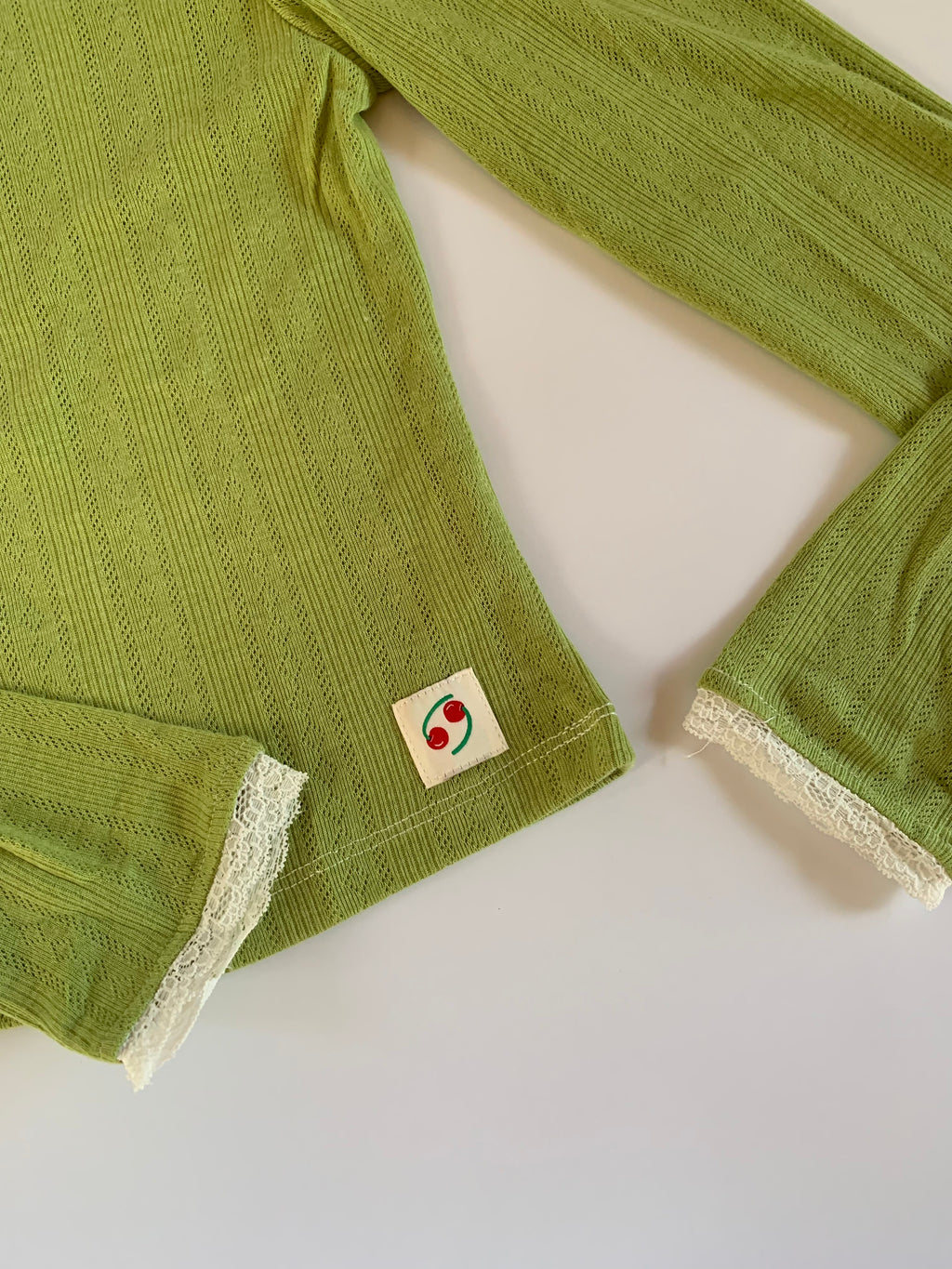 Pointelle Long Sleeve — Matcha