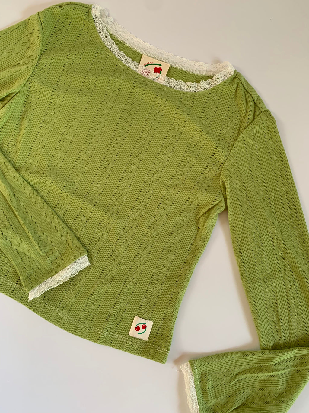 Pointelle Long Sleeve — Matcha