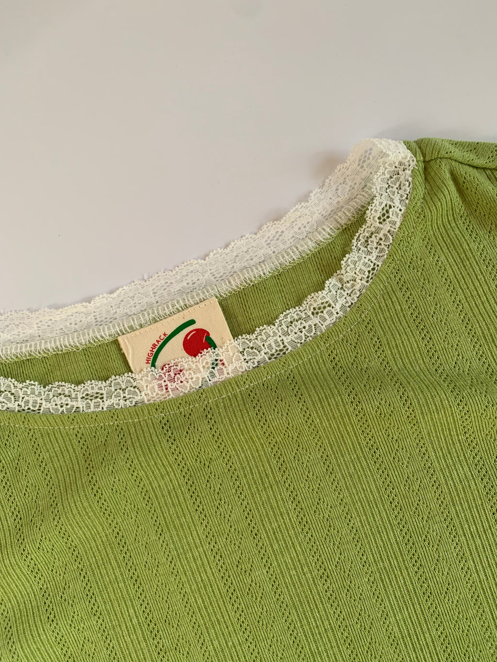 Pointelle Long Sleeve — Matcha