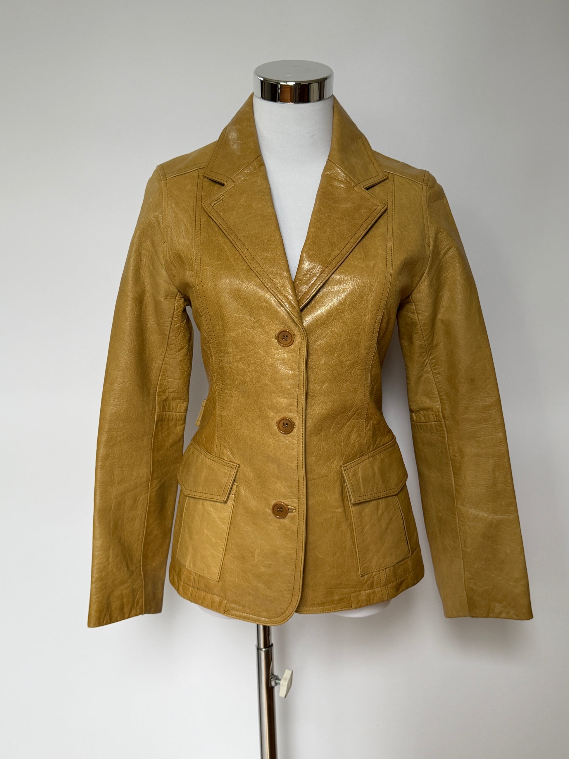 Vintage Japanese Leather Jacket (XS)