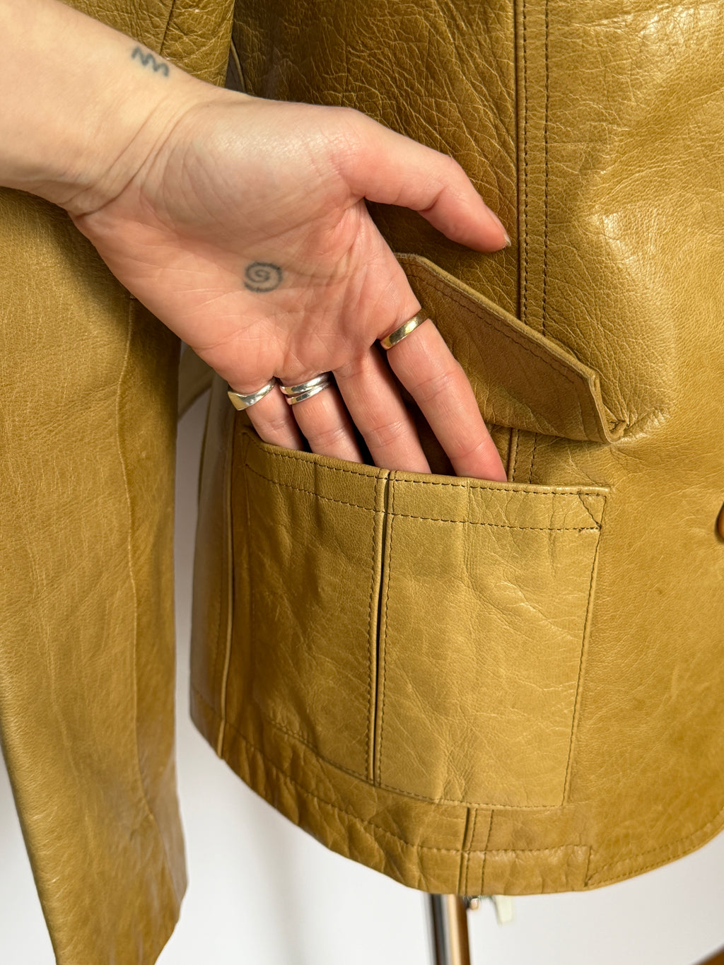 Vintage Japanese Leather Jacket (XS)