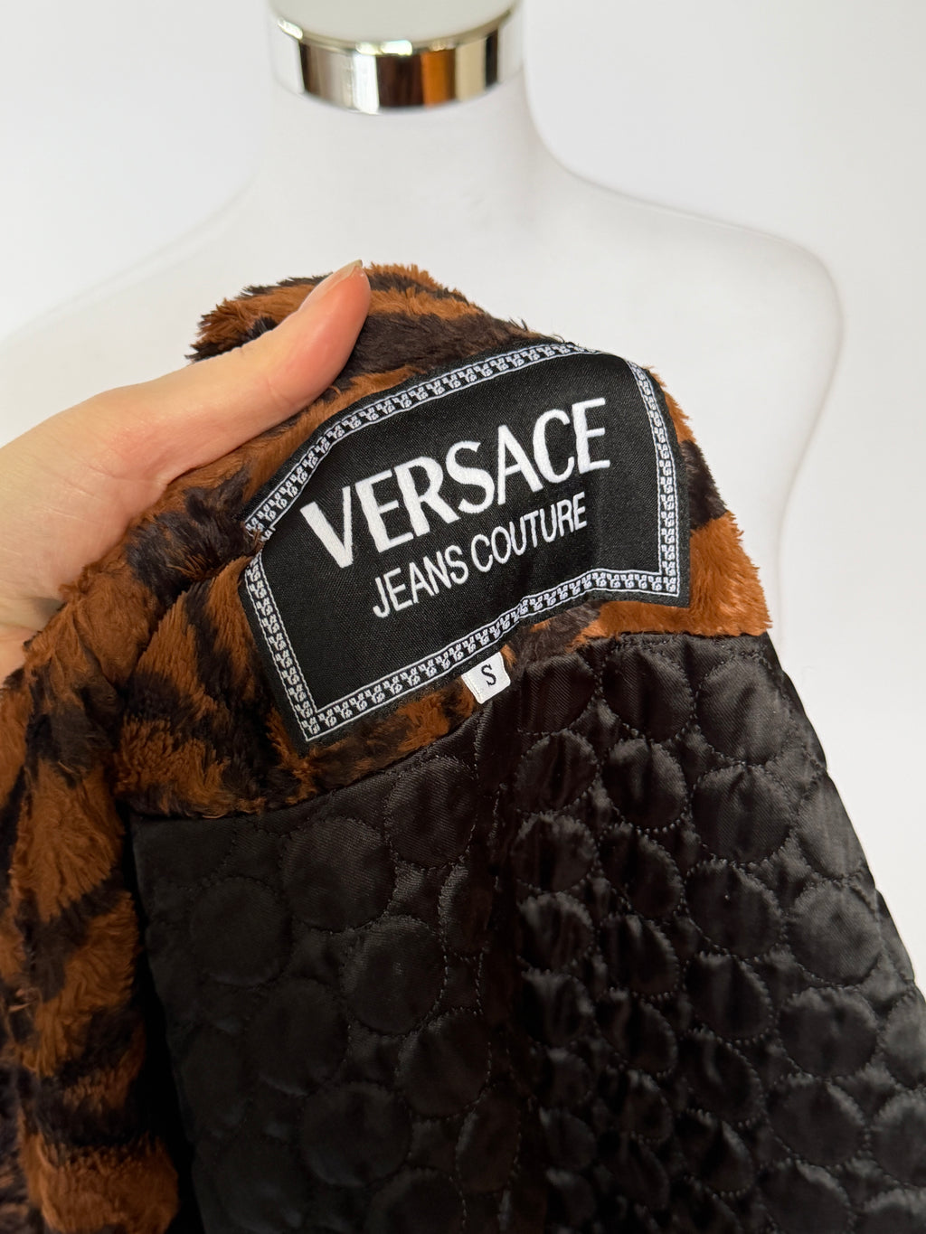 Tiger Print Faux Fur Jacket (S)