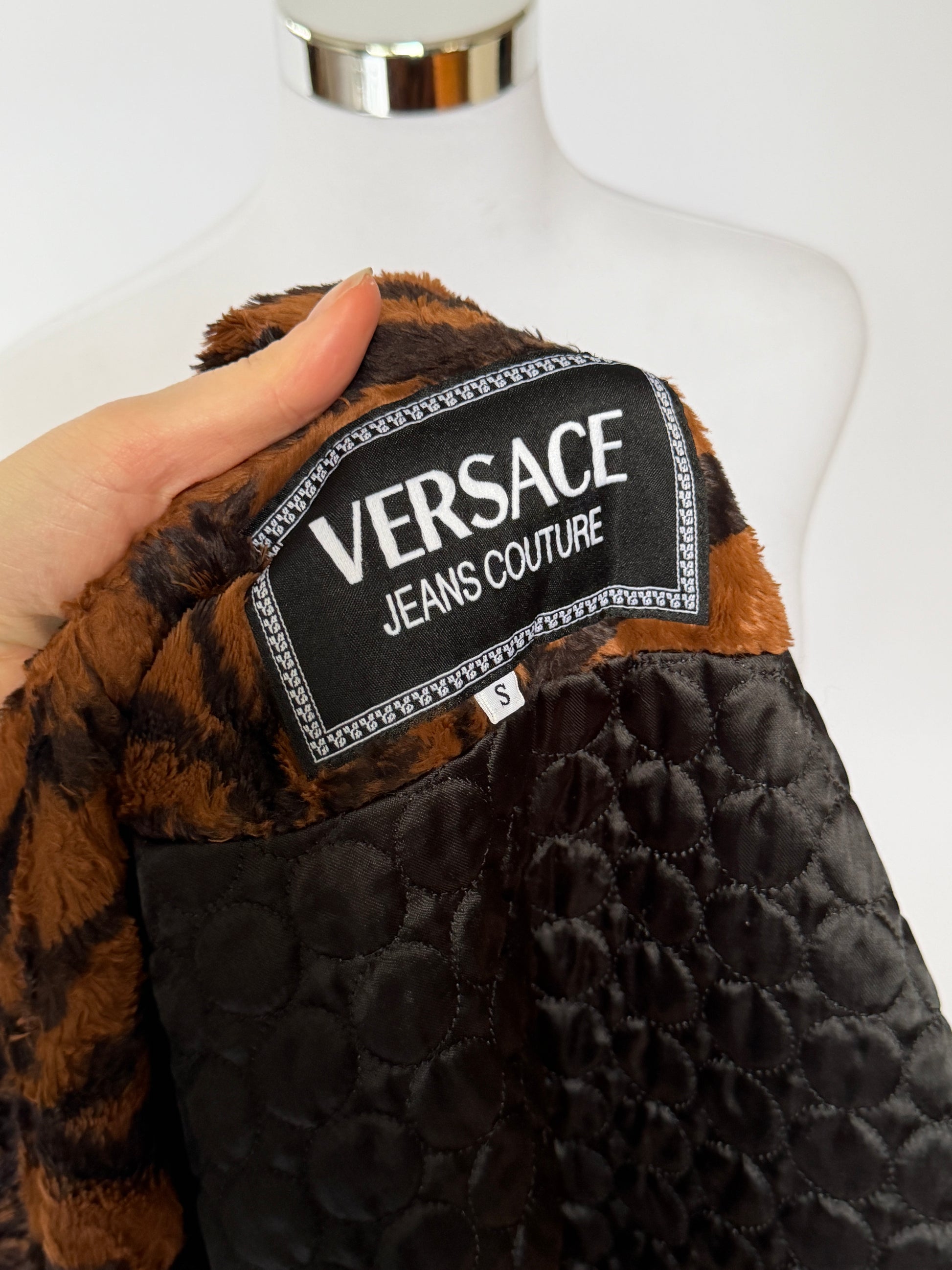 Tiger Print Faux Fur Jacket (S)