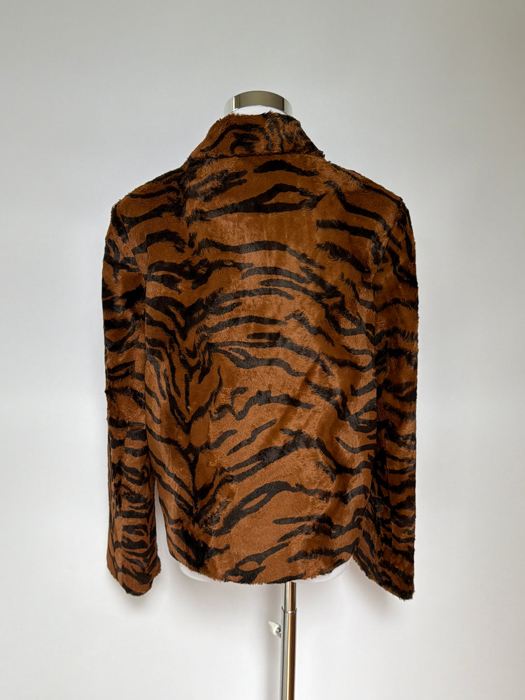Tiger Print Faux Fur Jacket (S)