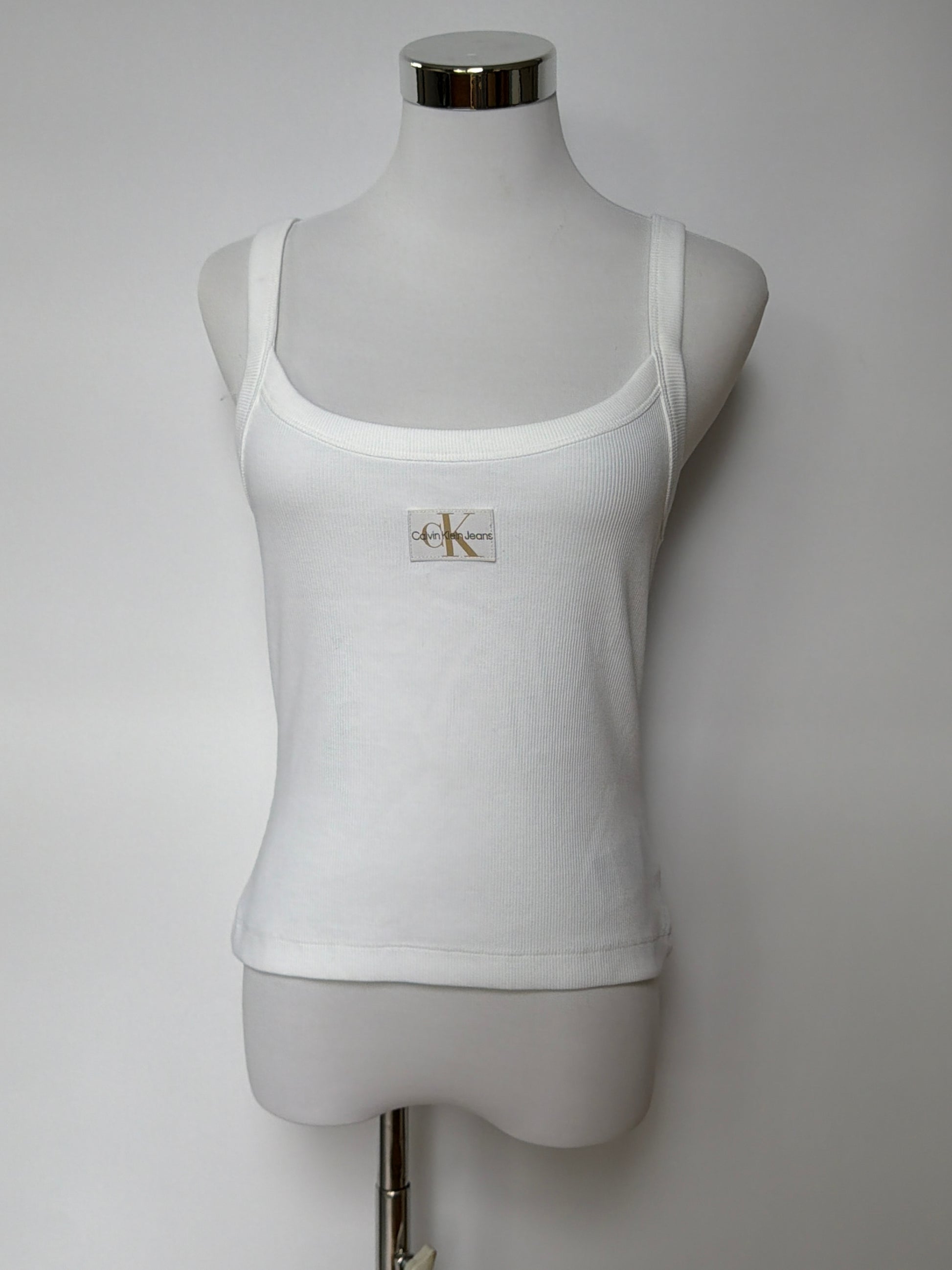 CK Logo Ribbed Tank (M)