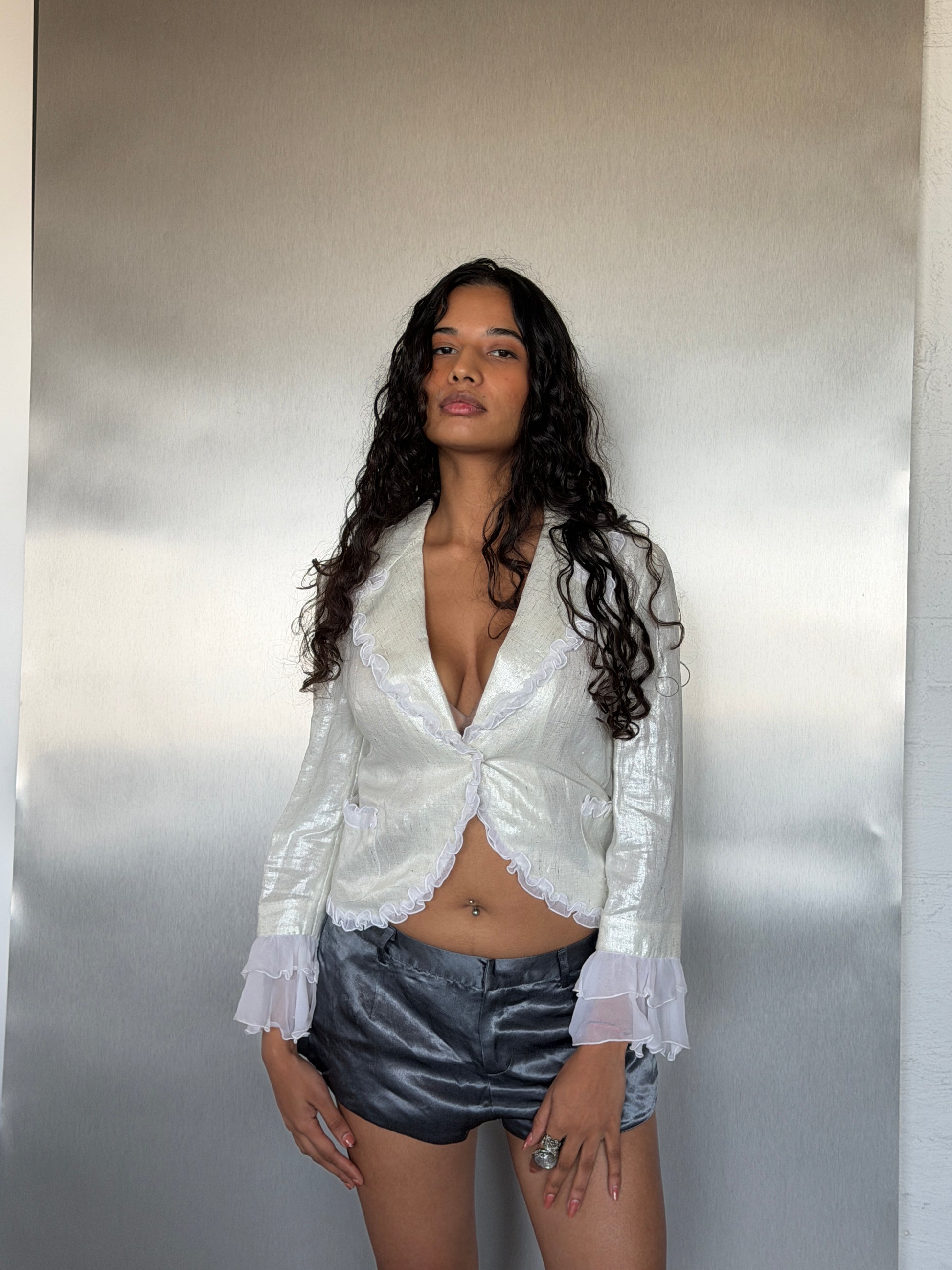 Blumarine Metallic Lace Jacket (XS/S)
