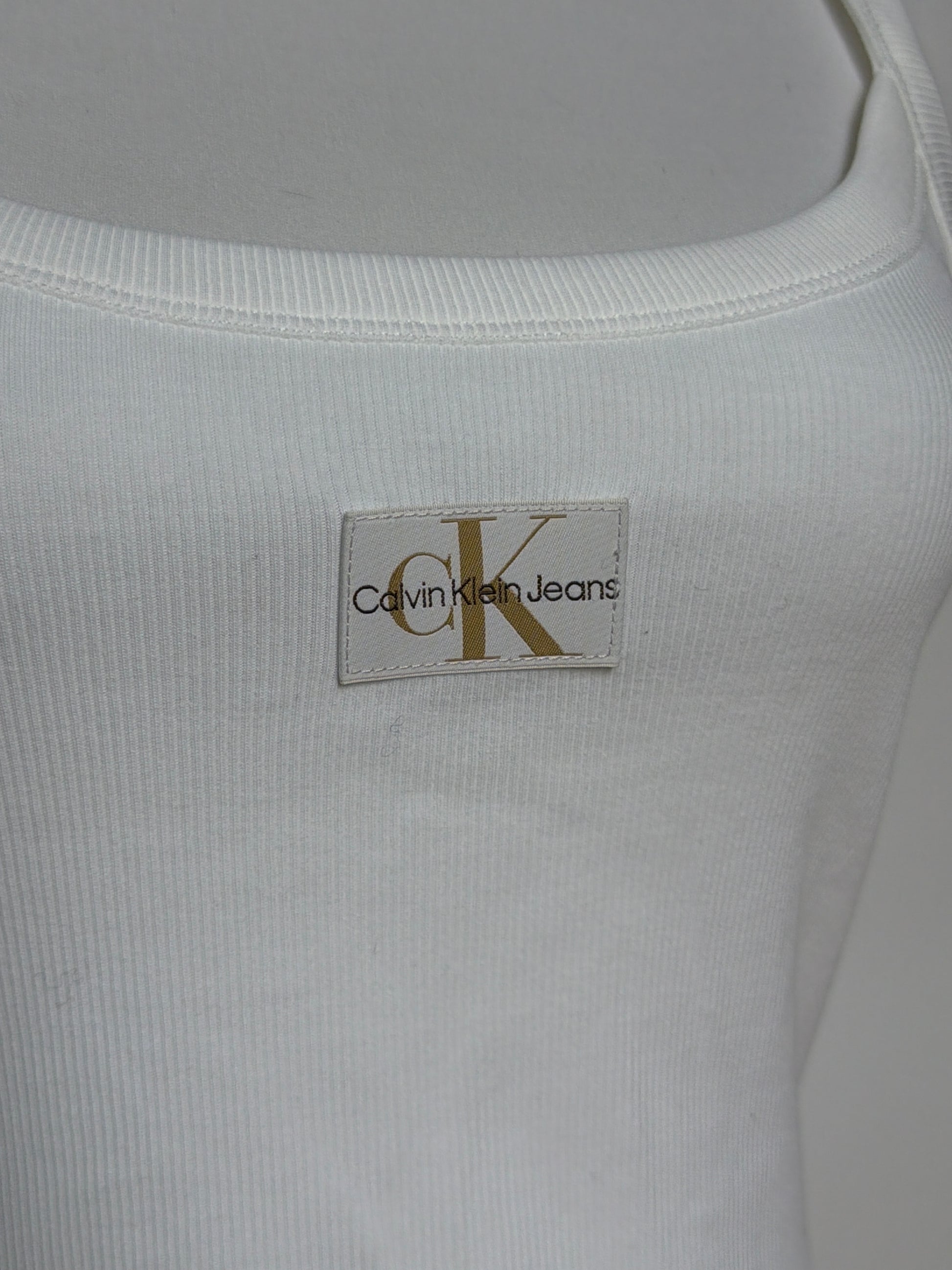 CK Logo Ribbed Tank (M)