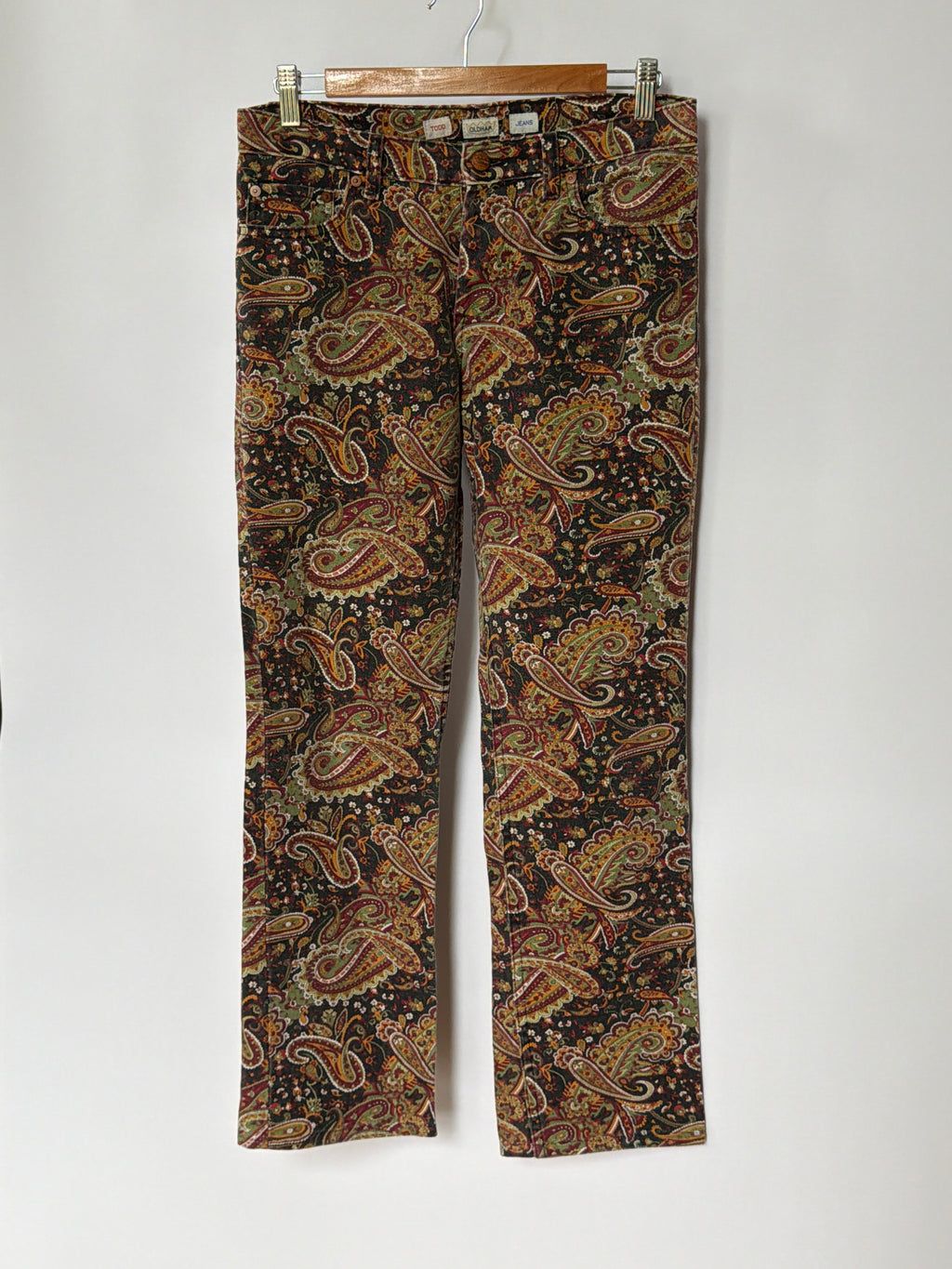 Paisley Print Denim Jeans (M)