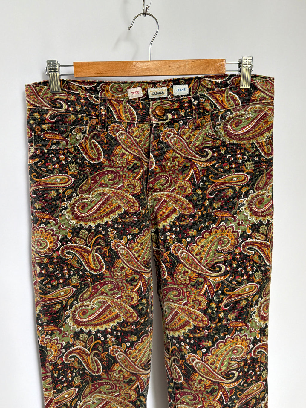 Paisley Print Denim Jeans (M)