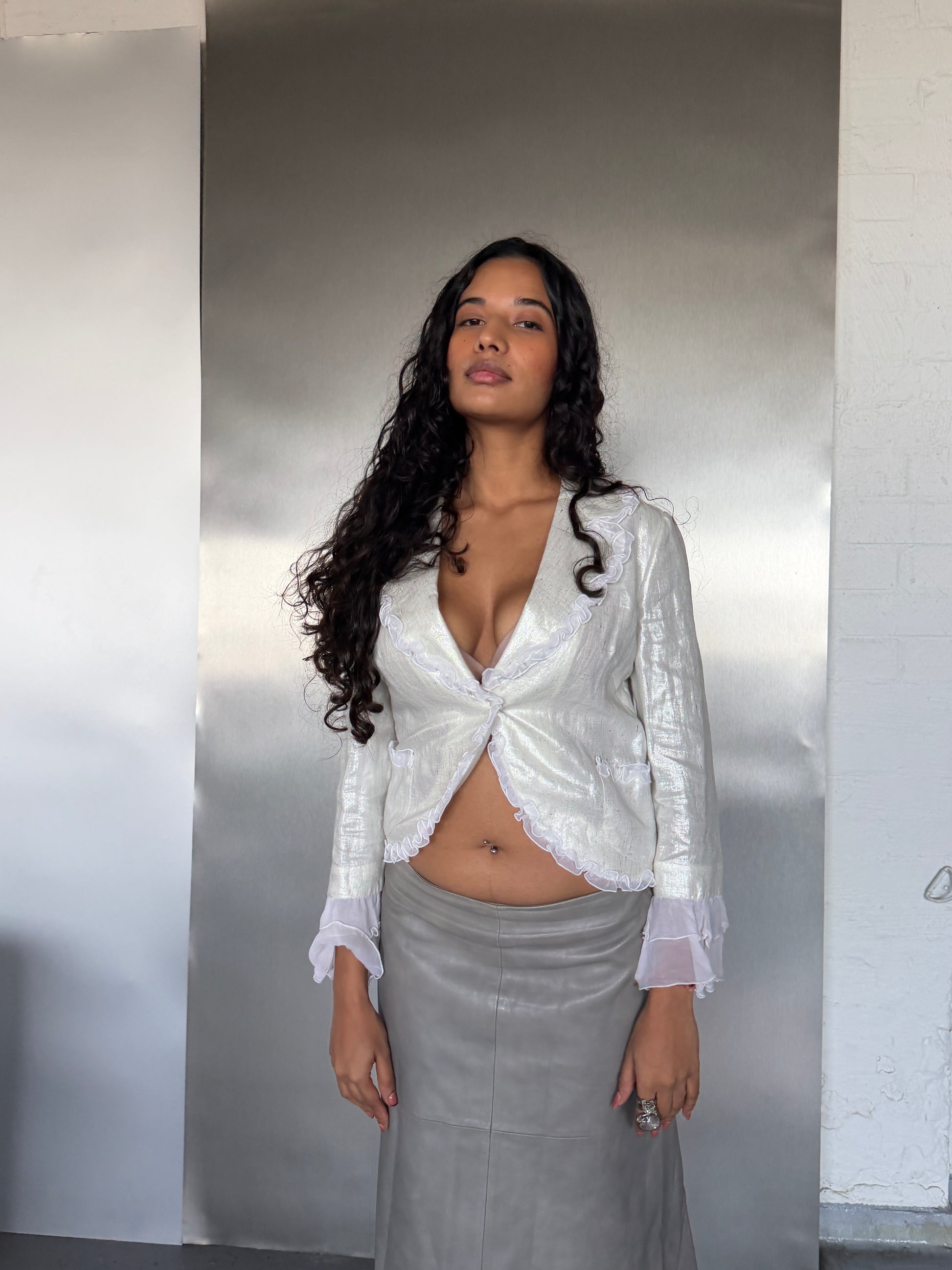 Blumarine Metallic Lace Jacket (XS/S)